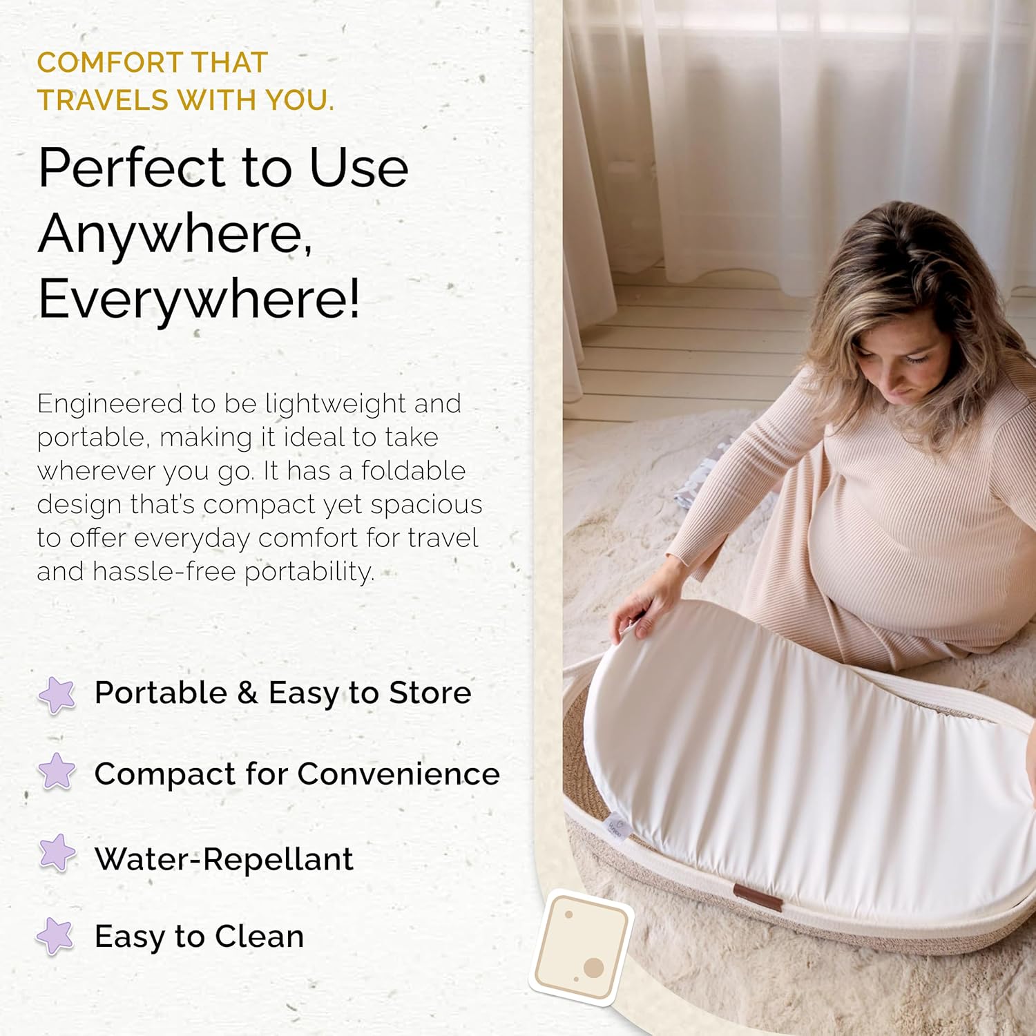 Foldable Baby Changing Pad 29” x 15” - Waterproof & Ultra Soft Mattress for Diaper Changing Station - Portable Table Topper & Moses Basket Replacement - Easy to Clean