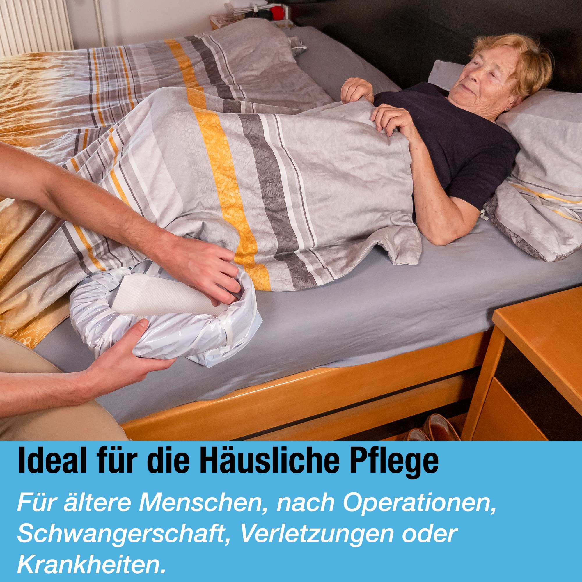 Hochleistungs Bettpfanne Set mit 25 super saugfähigen Einlagen und Liner - Für Krankenhaus oder Hausgebrauch der älteren und bettlägerigen Patienten - Einlagen absorbieren bis zu 1000ml