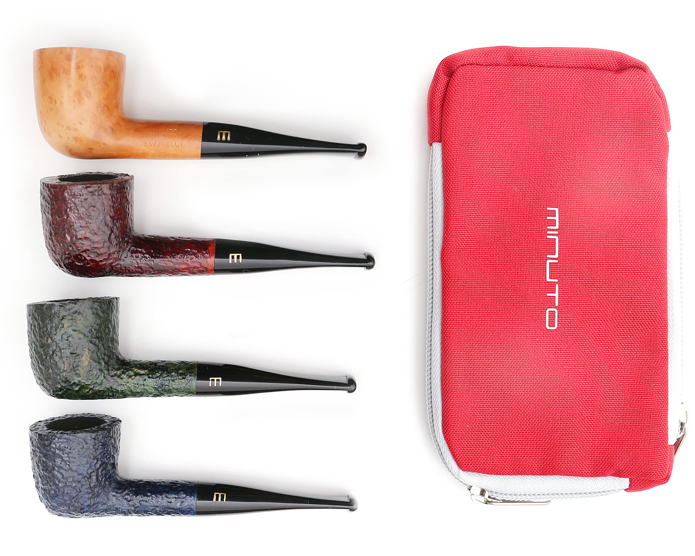 Pipa Savinelli Minuto de brezo rústico, color marrón, modelo 401, tamaño del orificio 6 mm