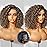 LUVME HAIR 100% Human Hair Wigs Curly Deep Wave Glueless Lace Front 12 Inches Pre Cut Plucked Hd Lace Short Wig Ready To Go Highlight Color Straight Bleached Knots Side Part Black Wigs