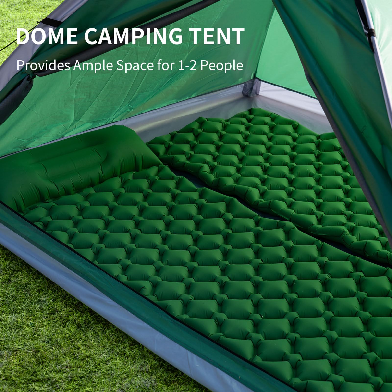 EPCPSHADES 1-2 persoons camping instant gemakkelijke pop-up tenten voor kamperen, eenvoudige installatie automatisch waterdicht gezin, draagbare winddichte koepel voor wandelen en reizen, kaki
