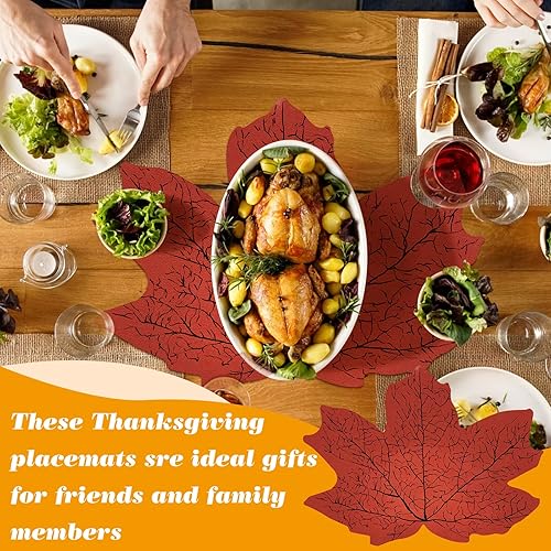 Miniatura 5 de 60 manteles individuales desechables de papel de otoño, hojas de cosecha de papel, hojas de arce, manteles individuales de mesa para Halloween,