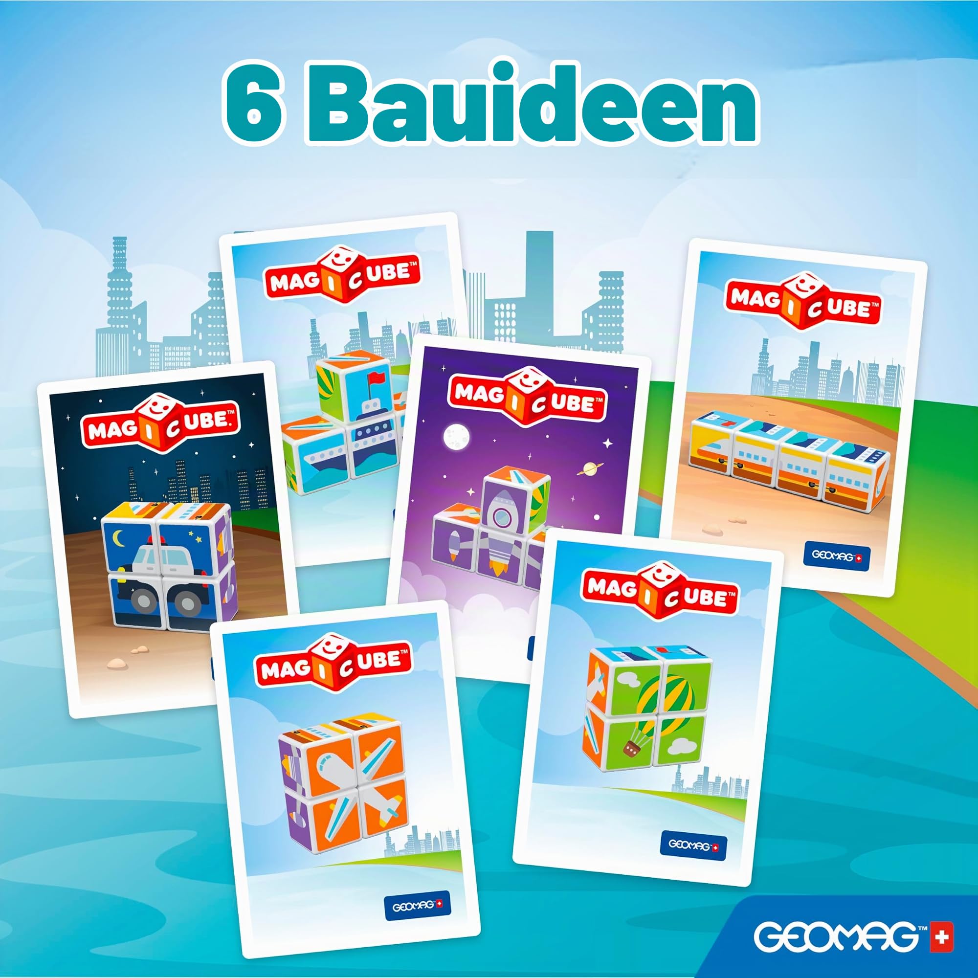 MAGICUBE Transport Magnetisches spielzeug für Kinder, Geschenk für Jungen und Mädchen im Alter von 1 2 3 4 5 6 Jahren… – Ansicht 3