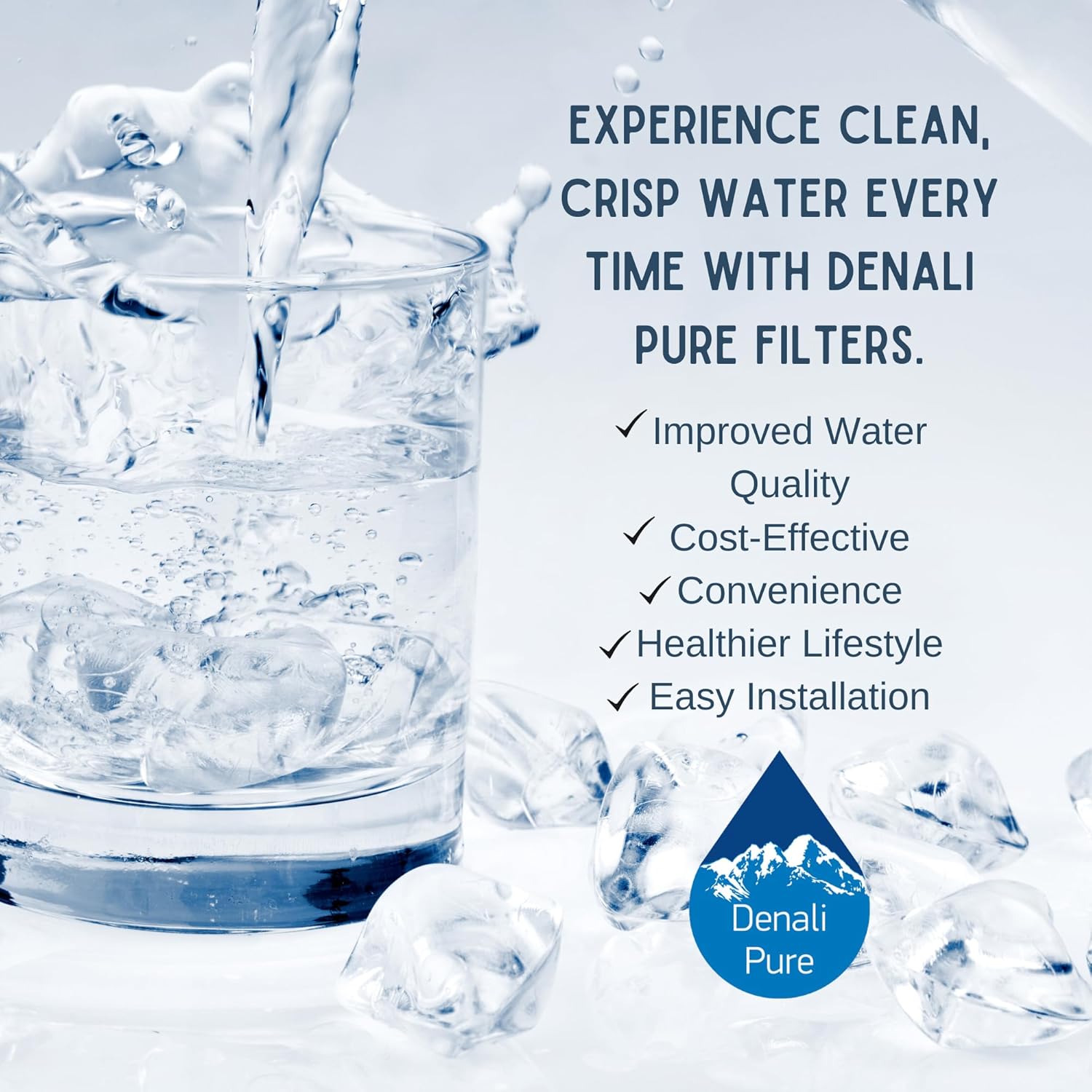 2-Pack Replacement for Samsung RF263AEPN Refrigerator Water Filter - Compatible with Samsung DA29-00003G, Samsung DA29-00003B, Samsung DA29-00003A Fridge Water Filter Cartridge