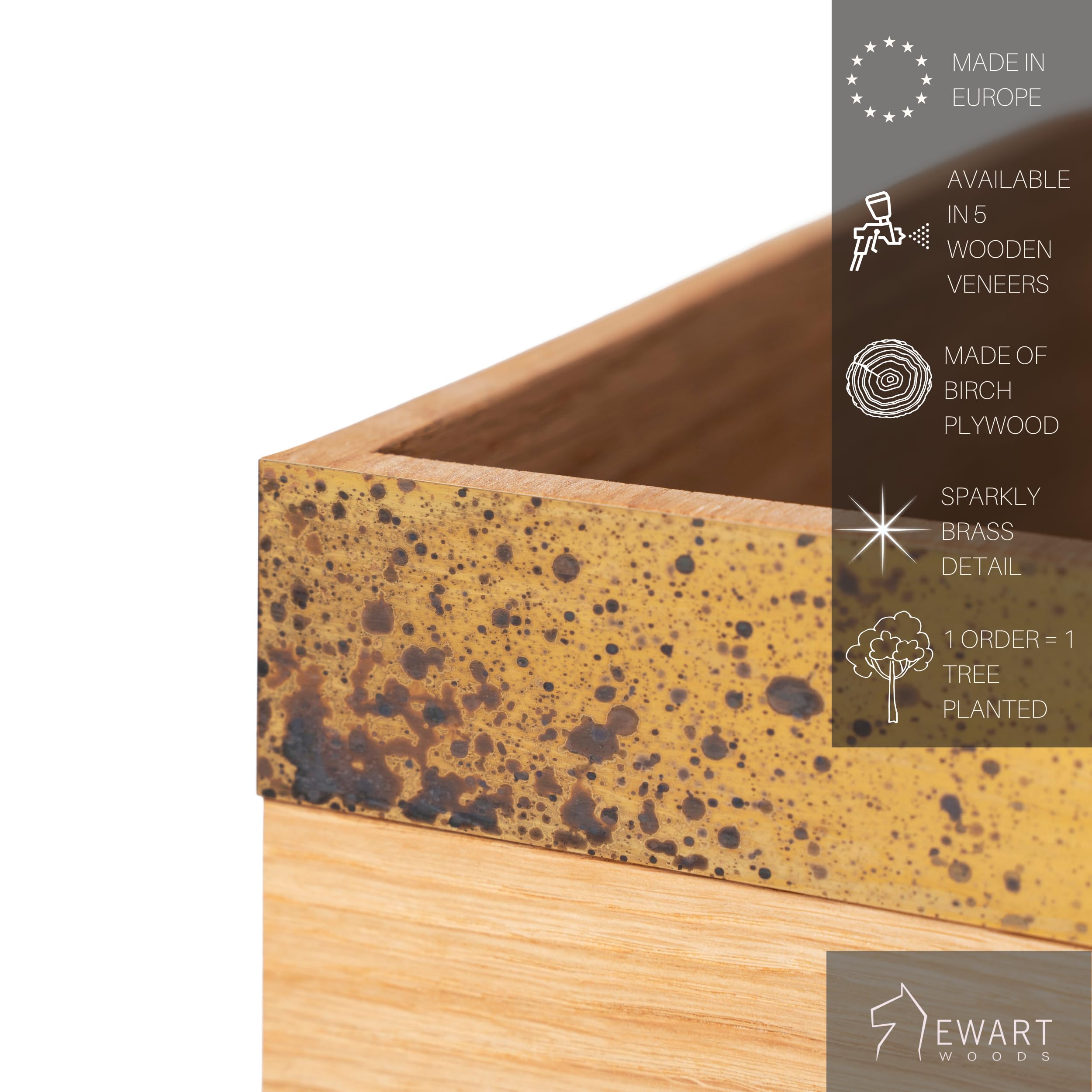 Supporto per dischi in vinile con decorazione dorata, porta riviste in legno, scatola per accessori per album, libreria compatta da pavimento, cassa per dischi (Wenge)