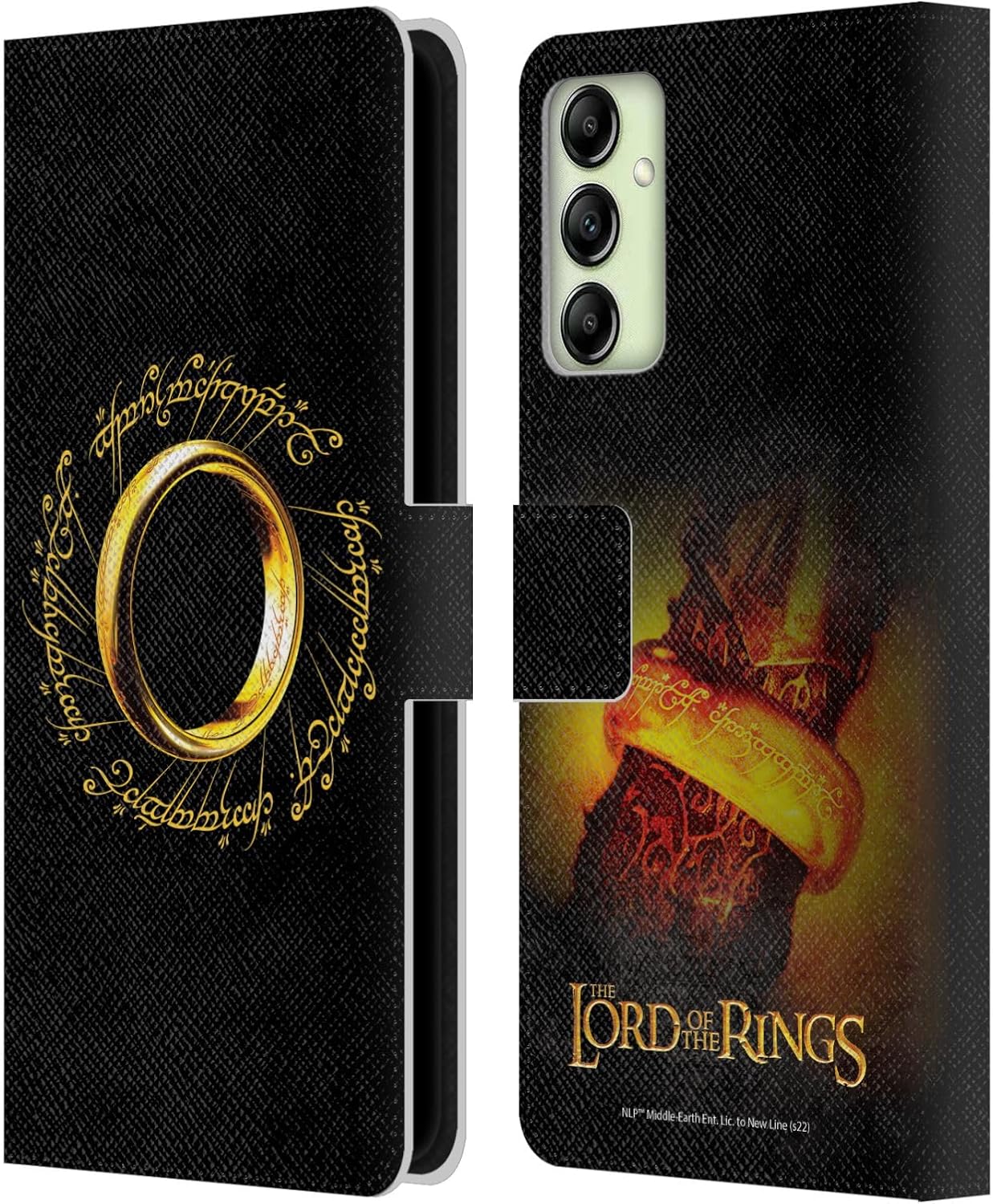 Head Case Designs Officially Licensed The Lord of The Rings The Fellowship of The Ring Flag of Rohan Graphics Leather Wallet Case Compatible with Samsung Galaxy A14 5G
