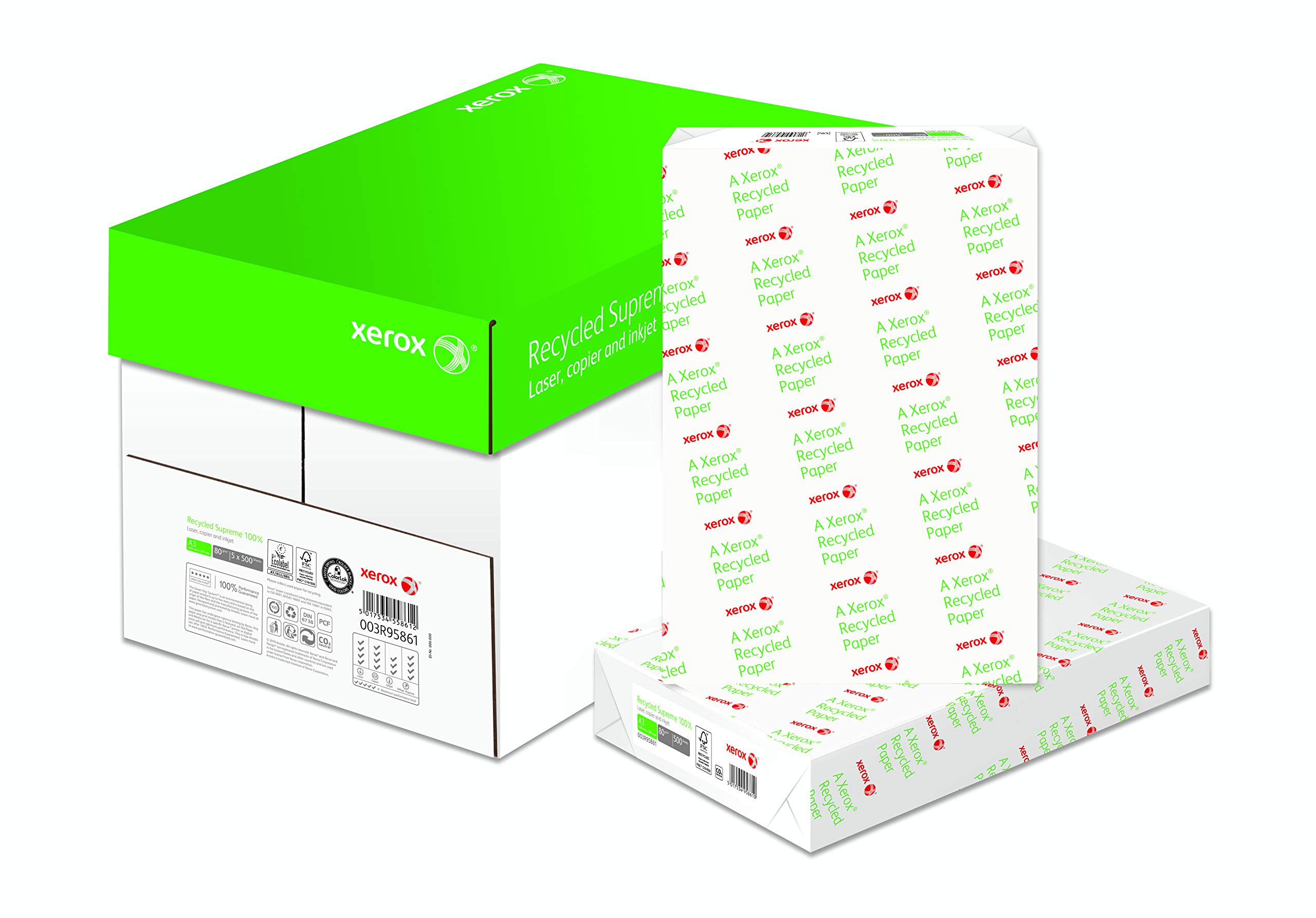 Xerox Recycled Supreme 100%, papier do ksero biały, 80 g/m², A3 – 1 karton w opakowaniach, (2500 arkuszy)