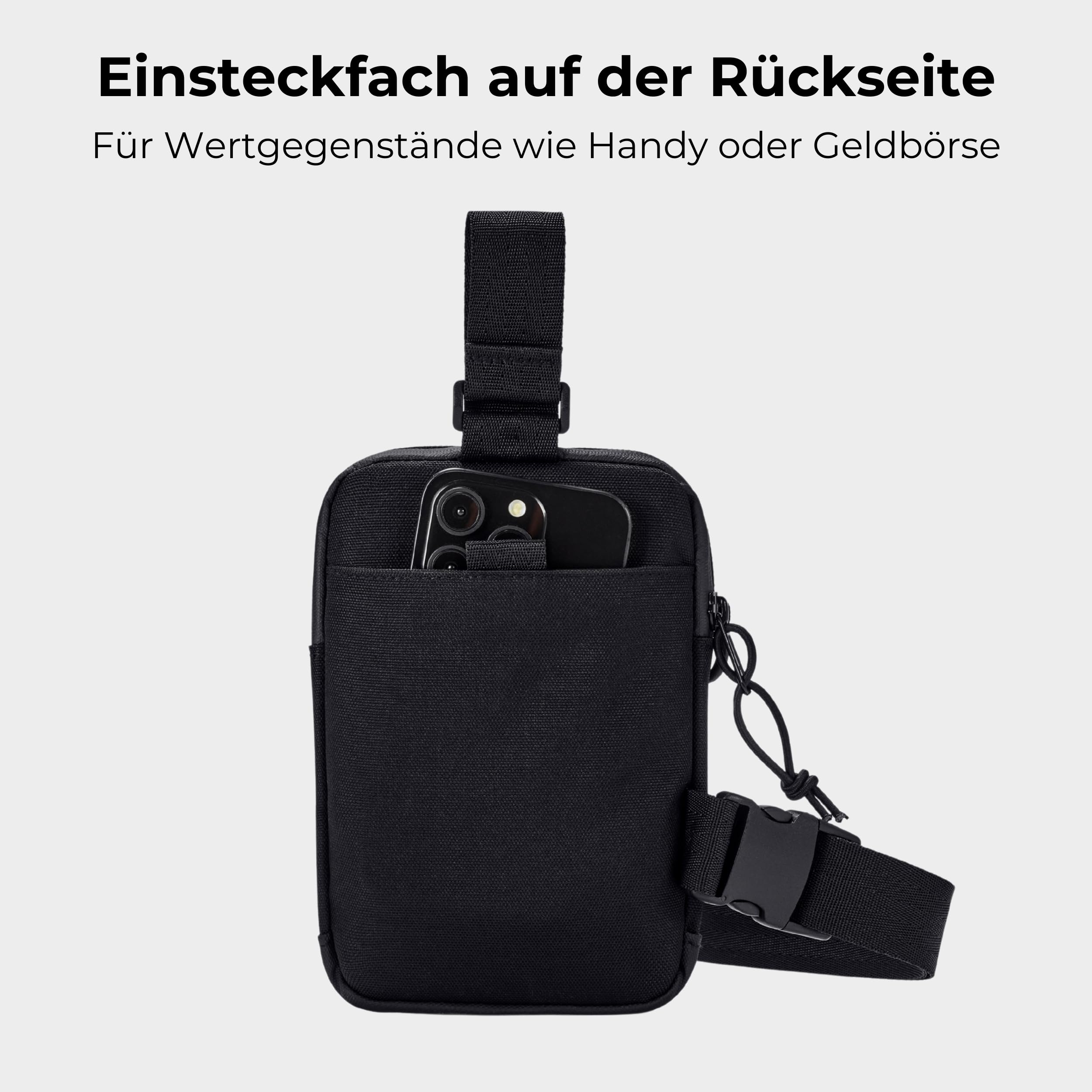 Johnny Urban Brusttasche Herren & Damen - Arthur - Sling Bag mit verstellbarem Gurt für Freizeit, Festival, Urlaub - Umhängetasche mit Platz für Handy, Schlüssel, Geldbörse