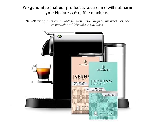 Miniatura 4 de Nuevas cápsulas de café de aluminio BrewBlack - Nespresso* - Cápsulas compatibles con línea original fabricadas en Italia (Ristretto, 50 cápsulas)