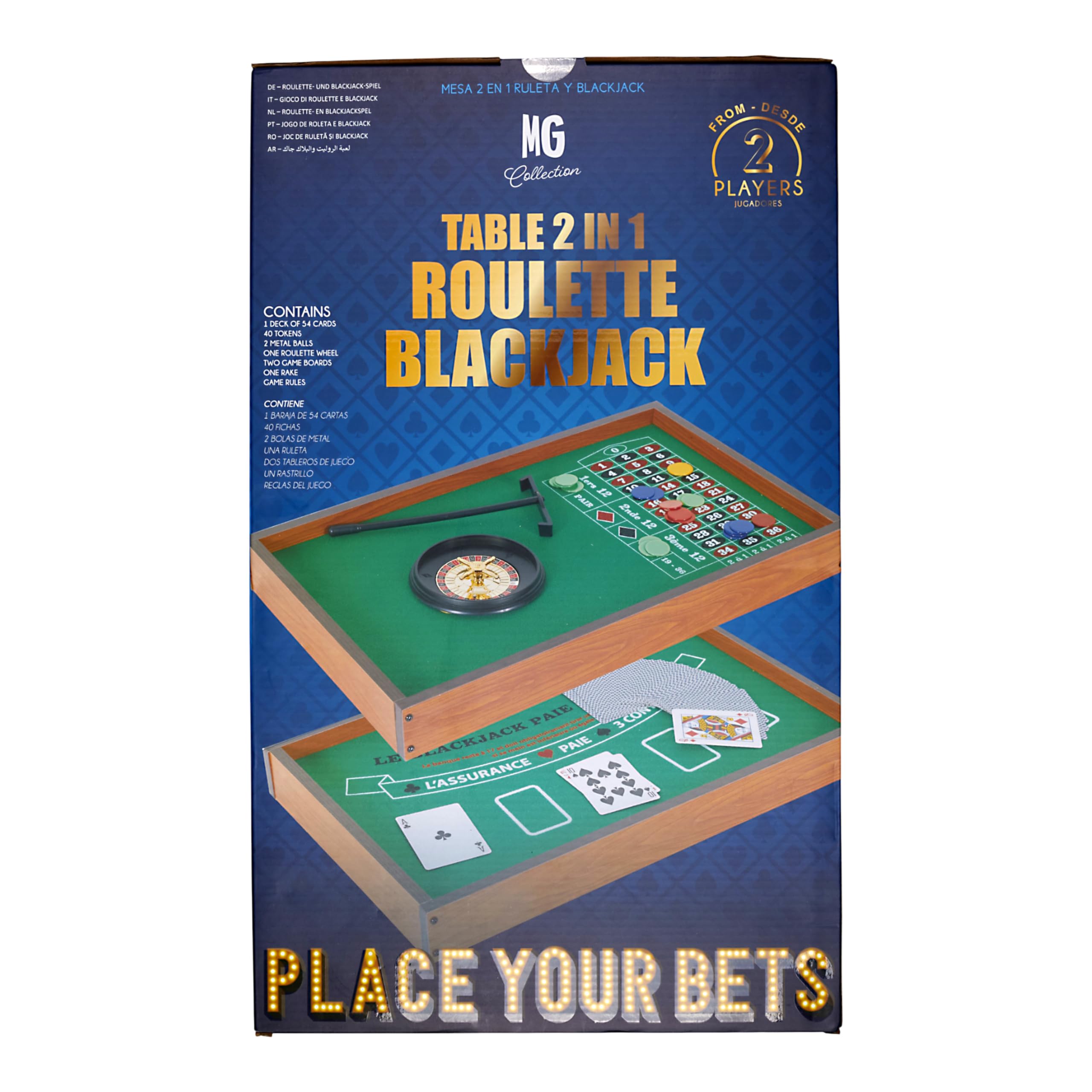 Meister Gadget, MG3490, Bring das Kasino nach Hause mit diesem Spiel des Kasinos 2 in 1 ! Bluffen, Strategie und viel Lachen garantiert mit diesem Spiel von Black Jack und Roulette.