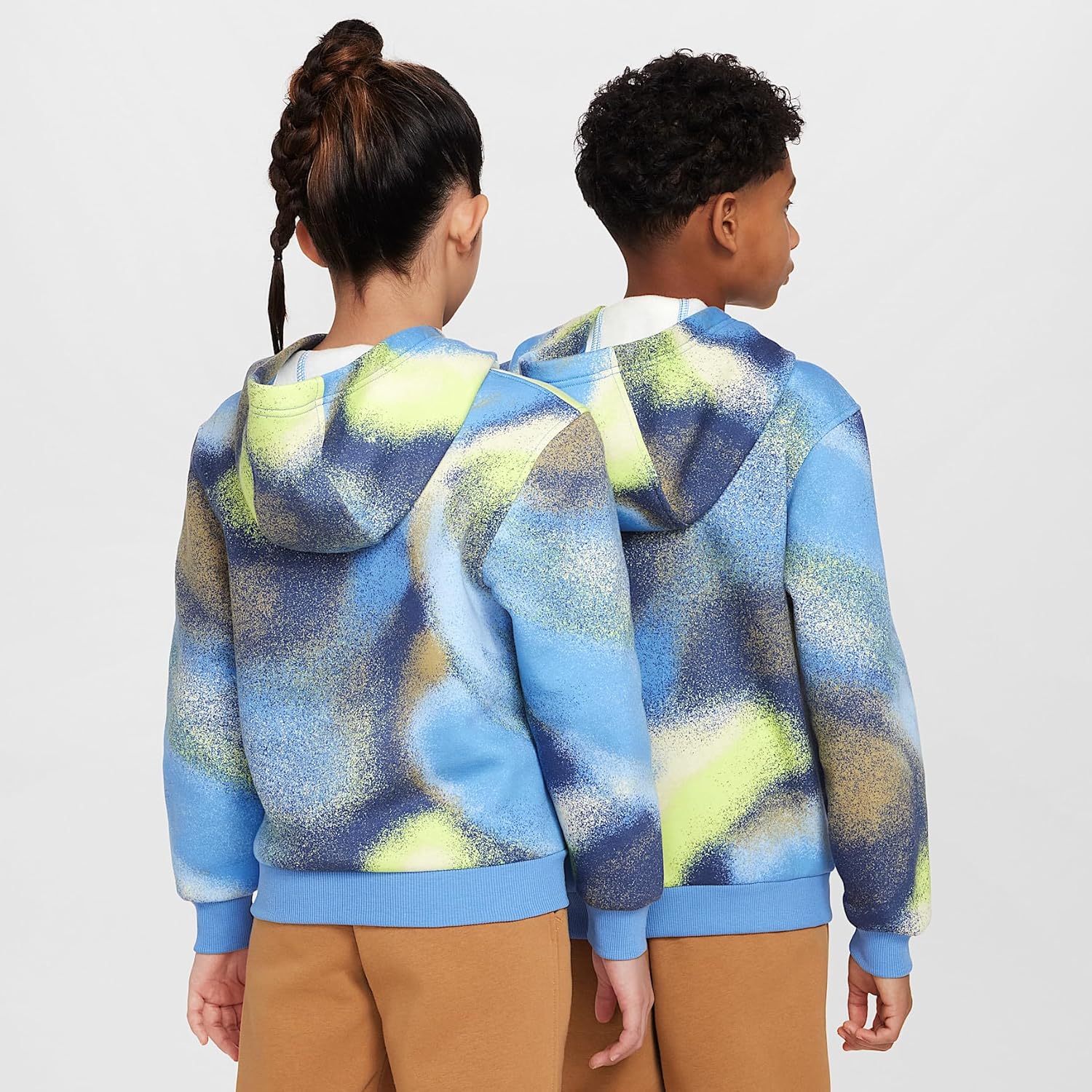 Nike Sportswear Club Fleece Big Kids' Hoodie (HJ2720-489, Blue Beyond/Blue Beyond/White) Size X-Large