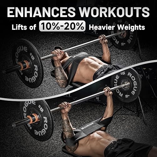 Miniatura 5 de KCROSS Banda de prensa de banco para hombres y mujeres, banda de prensa de banco de levantamiento de pesas, banco de ejercicio push up