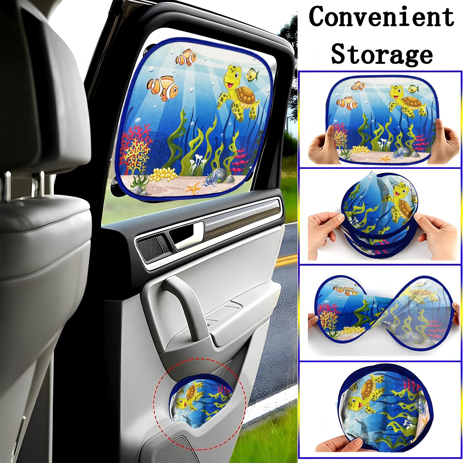 Pare-Soleil Voiture Bébé, Pare-Soleil Fenêtre De Voiture Pour Enfant Pare Soleil Auto Pour Vitres Laterales Contre Les Rayons Uv Nocifs Protegez Enfants Bebe Adultes 44 X 36 Cm 2 Pieces 73228285