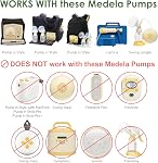 19 mm One-Piece Breastshield w/ Valve, Membrane for Medela Breast Pumps (Pump in Style, Lactina, Symphony); Repalcement of Medela PersonalFit Breastshield (Extra Large, Large, Medium, Small) & Personal Fit Connector; Made by Maymom