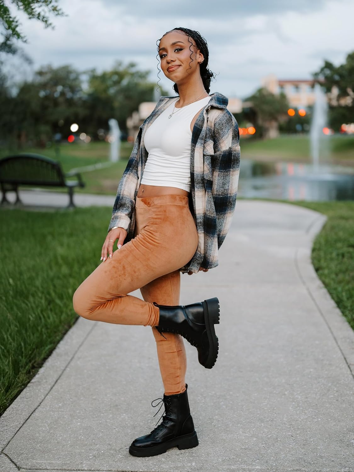 Conceited Luxe Leggings – Velvet or Vegan Leather (Plus Size Available) - Image 3