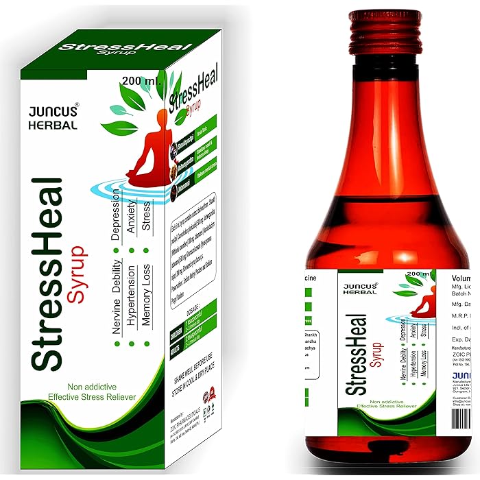 Buy JUNCUS StressHeal Syrup Ayurvedic Medicine Shankhpushpi