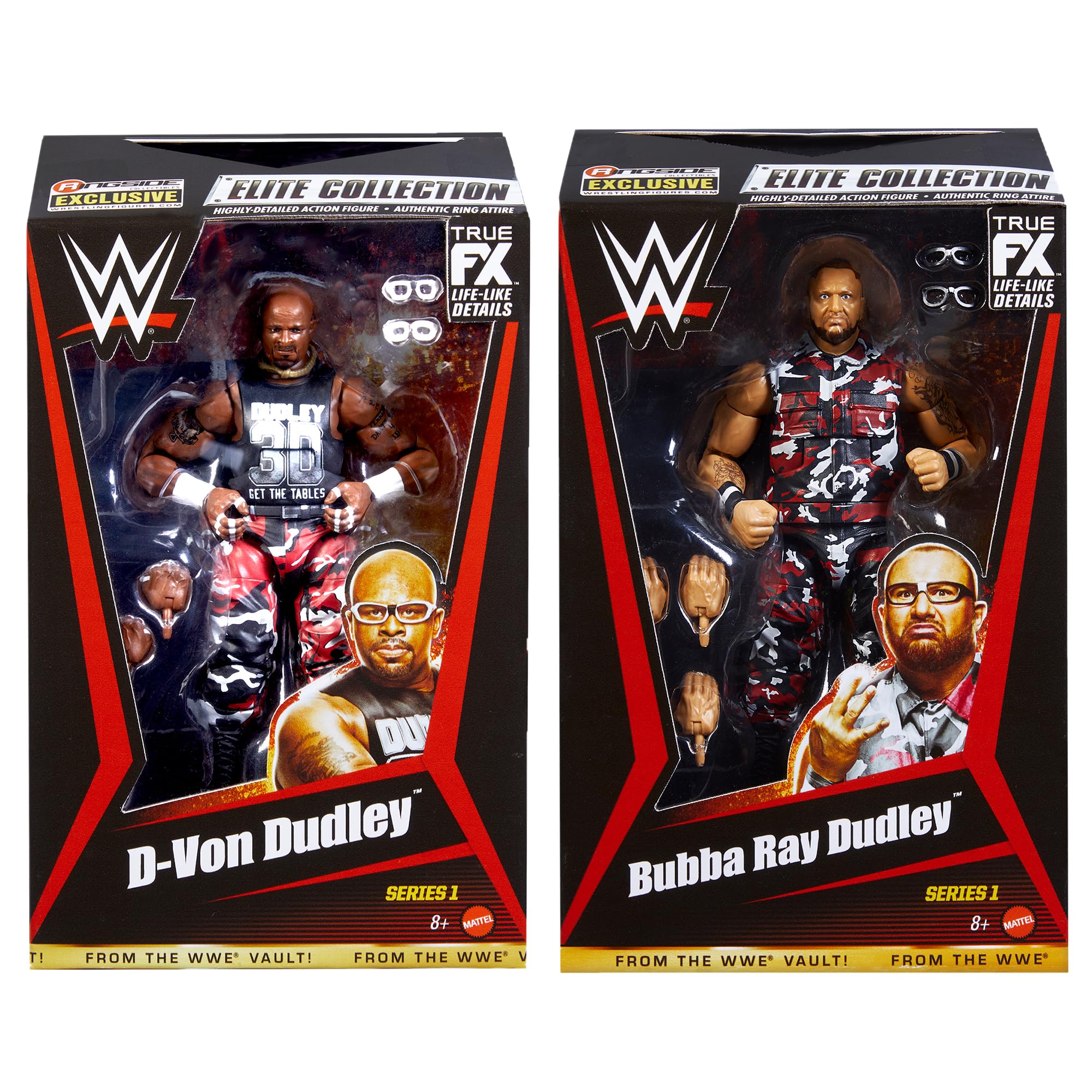 Ringside Package Deal (Set of 2) - Dudley Boyz - WWE from The Vault Exclusive Series 1 Toy Wrestling Action Figures