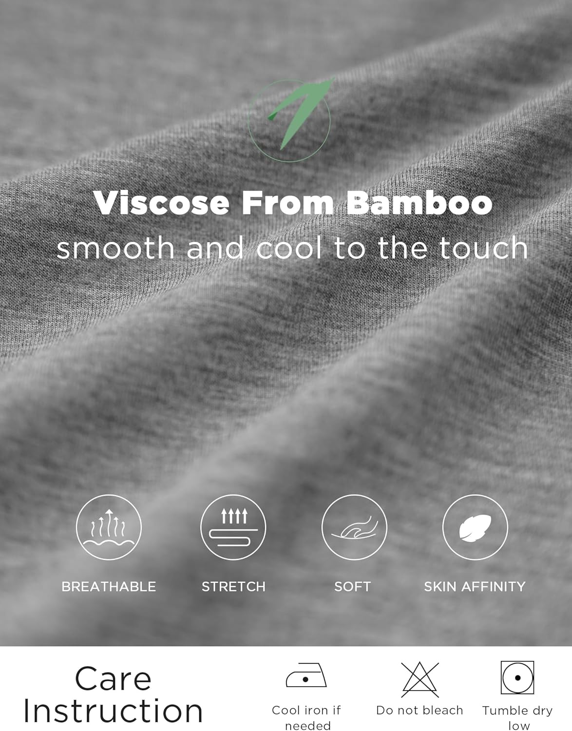 GYS Women's Bamboo Viscose Nightgowns Crewneck 3/4 Sleeve Sleepwear Comfy Night Shirt Sleep Dress - Image 5