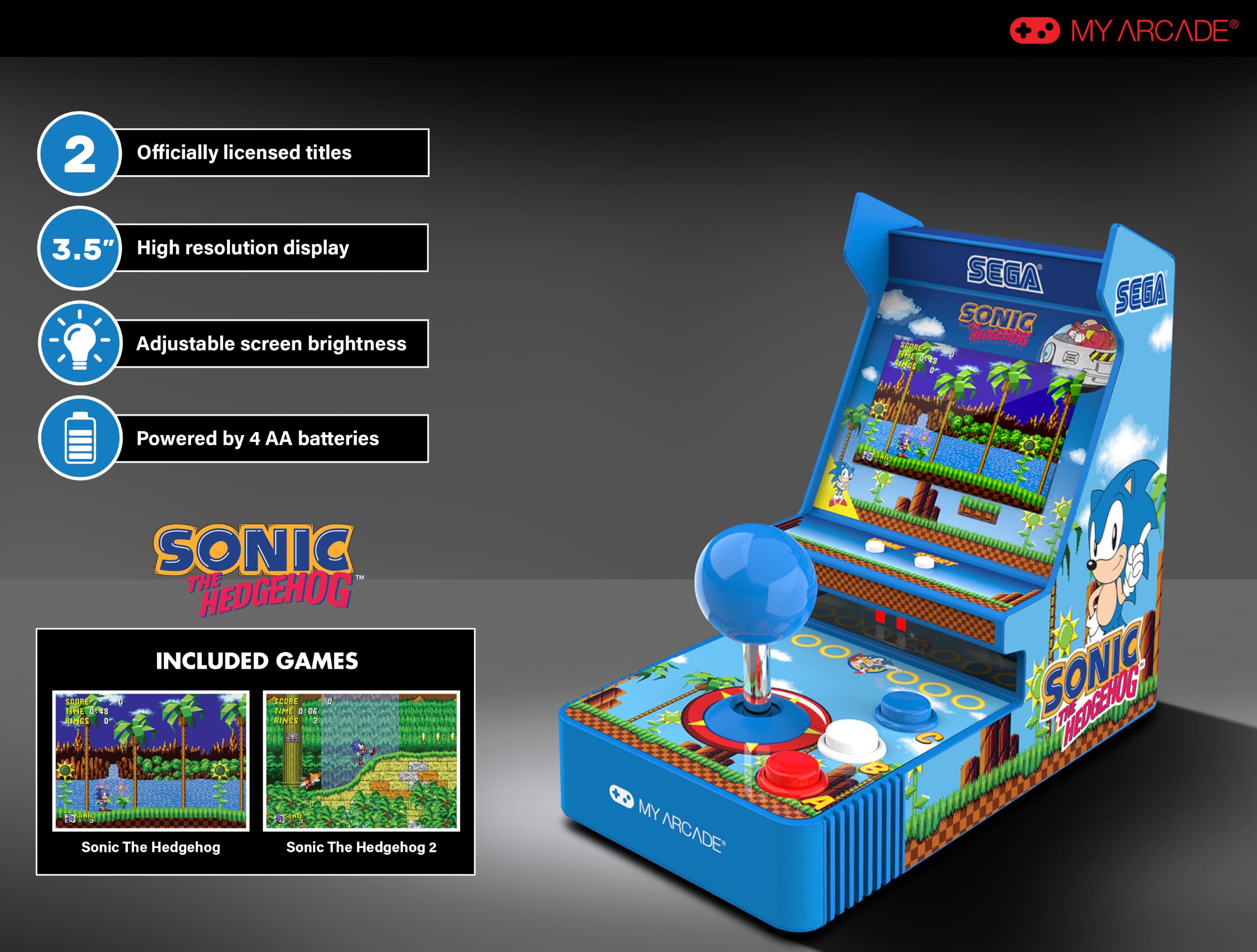 Amazon | My Arcade Sonic: セガ ソニック・ザ・ヘッジホッグ、レトロ