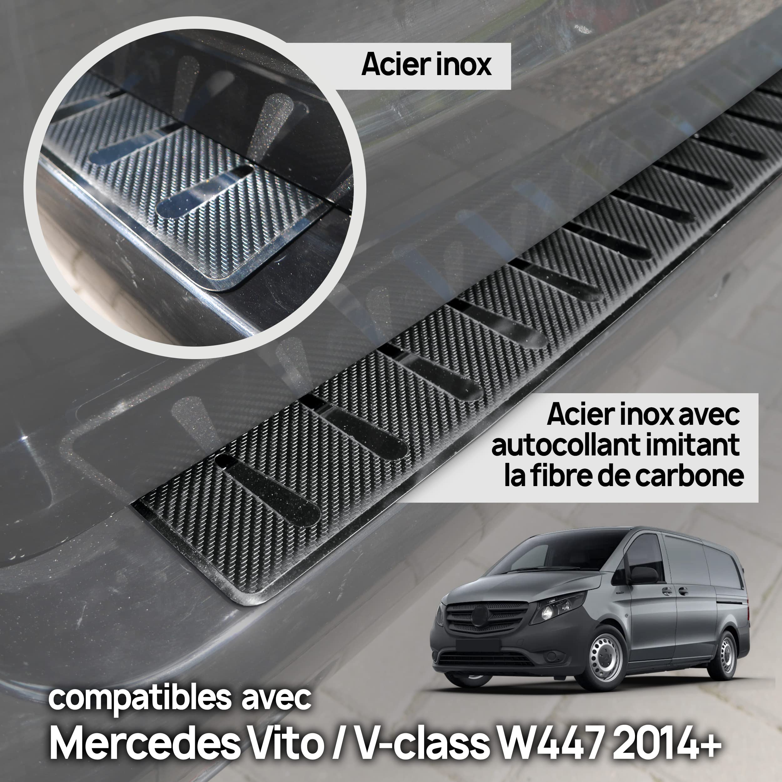 Protection De Seuil De Chargement Carbone Pour Mercedes Classe V (W447) - Année 2014 Et Plus - Accessoire Spécifique
