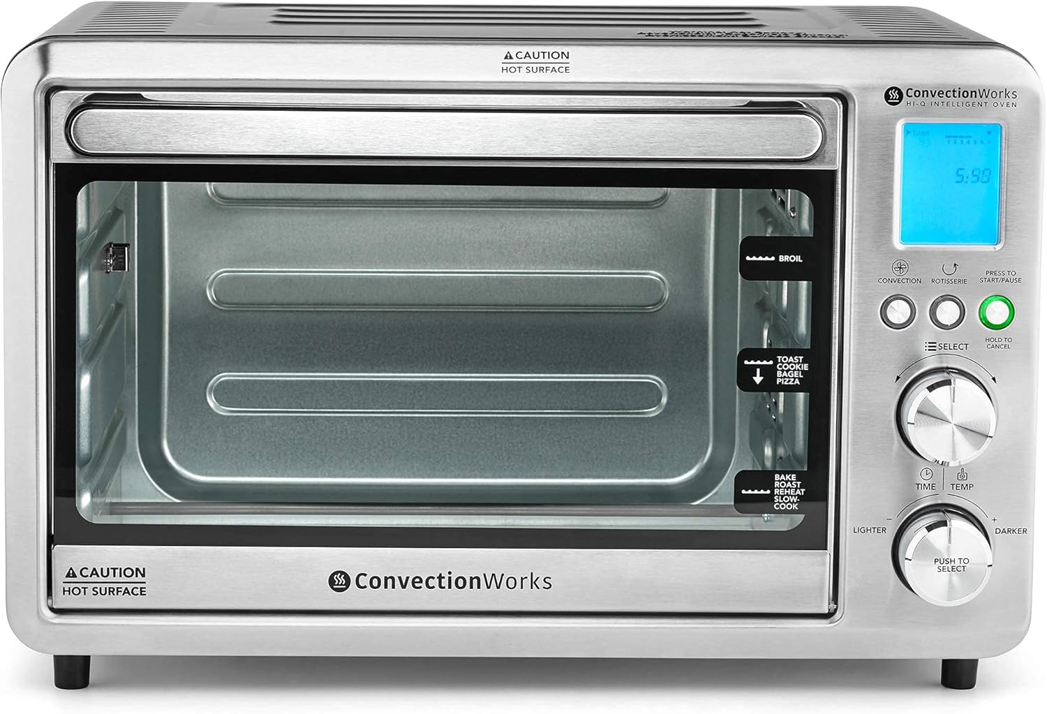 Buy 1 get 1 🔥 Convection Toaster Oven All-In-One 6-slice Compact Countertop Set w/Bamboo Cutting Board (Incl: Rotisserie Spit & Rods, 2 Potholders, Wire Rack, Baking Pan), Teflon-free (Silver) 🔥 Flash Sale Convection Toaster Oven All-In-One 6-slice Compact Countertop Set w/Bamboo Cutting Board (Incl: Rotisserie Spit & Rods, 2 Potholders, Wire Rack, Baking Pan), Teflon-free (Silver)