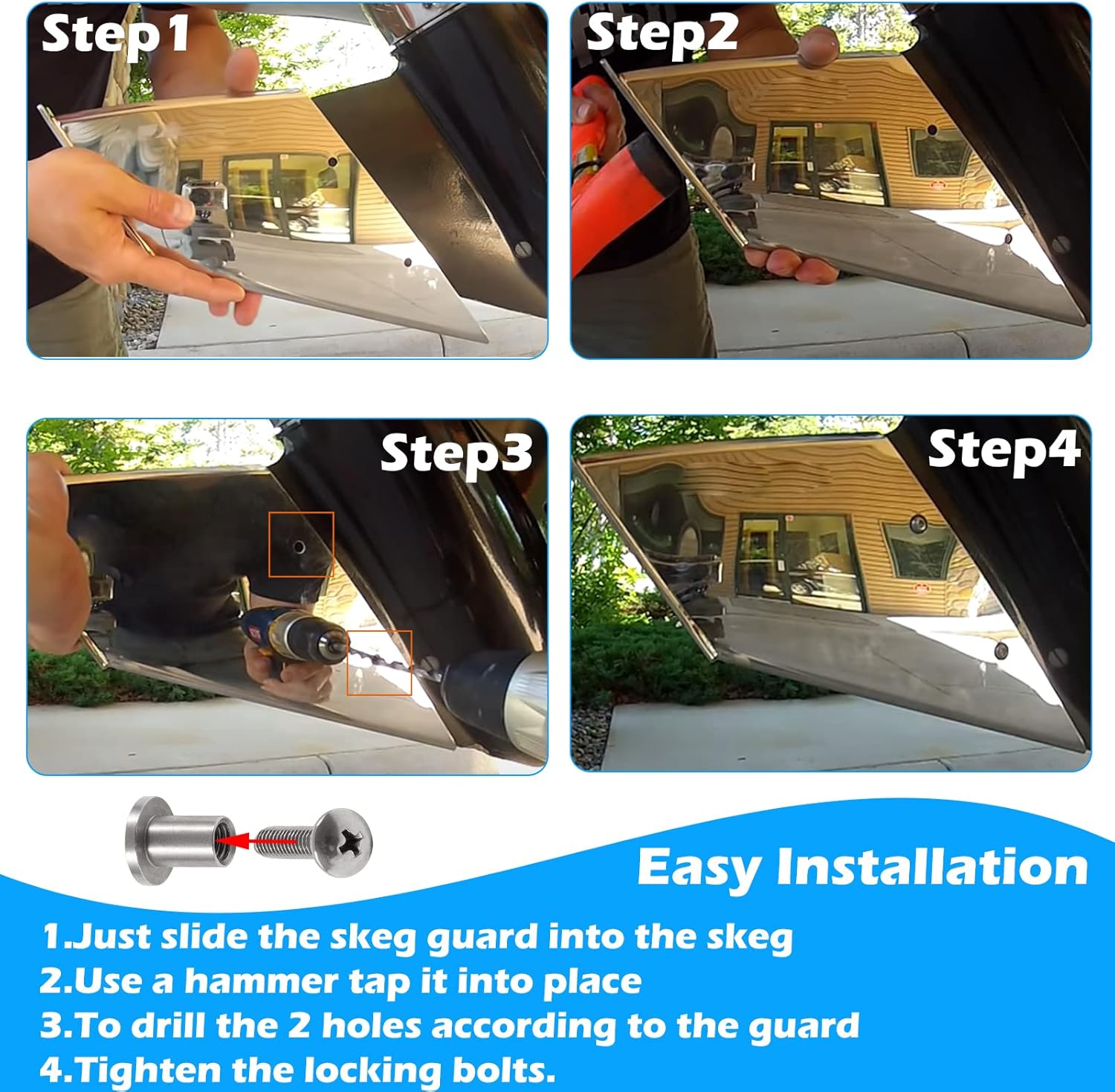 99022 Skeg Guard For Volvo Penta SX Drive Single Prop 1995-2006 Inboard Skeg Protector Shield DIY Installation