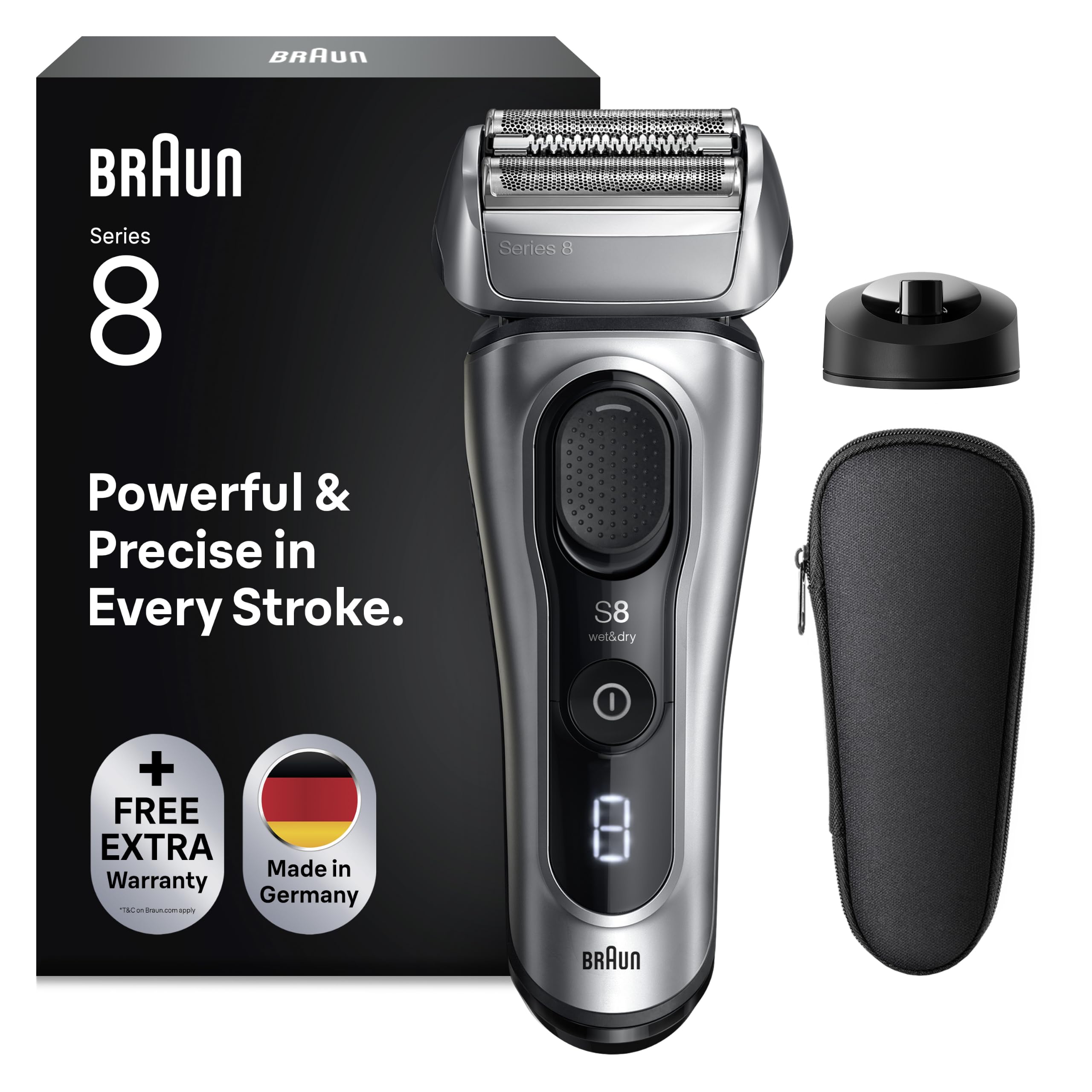 Braun Series 8 Afeitadora Eléctrica Hombre, 8617S, Plata