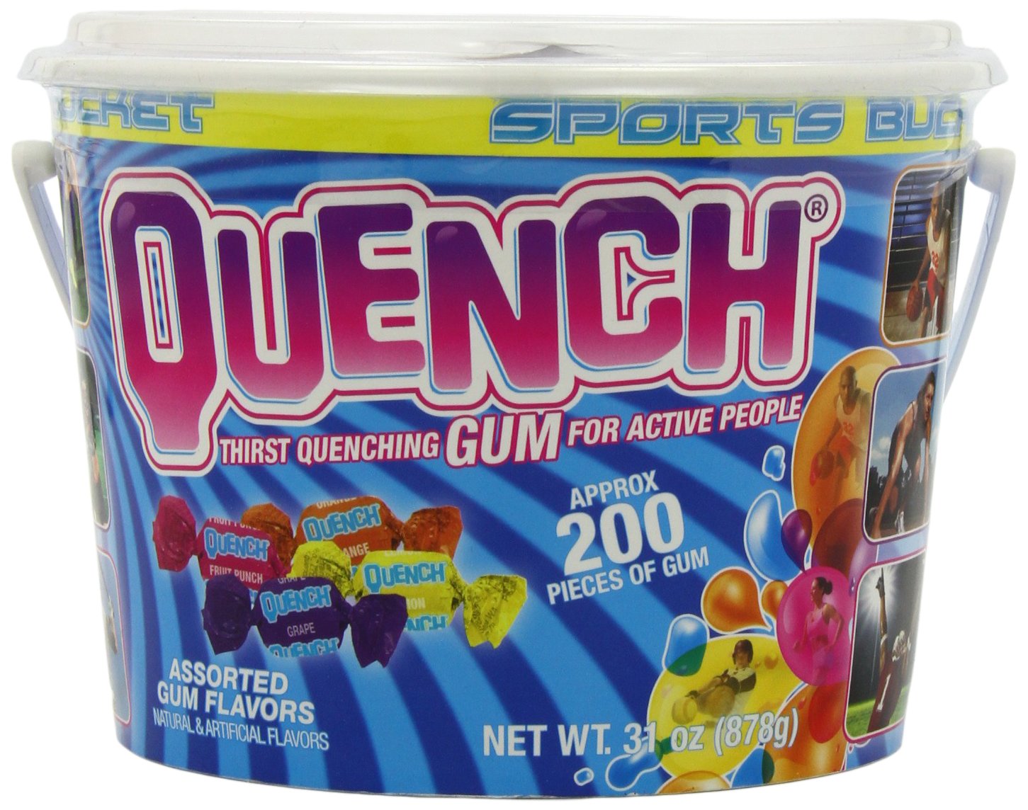 Quench Gum Sports Team Chewing Gum Bucket, 200 Count Amazon.de
