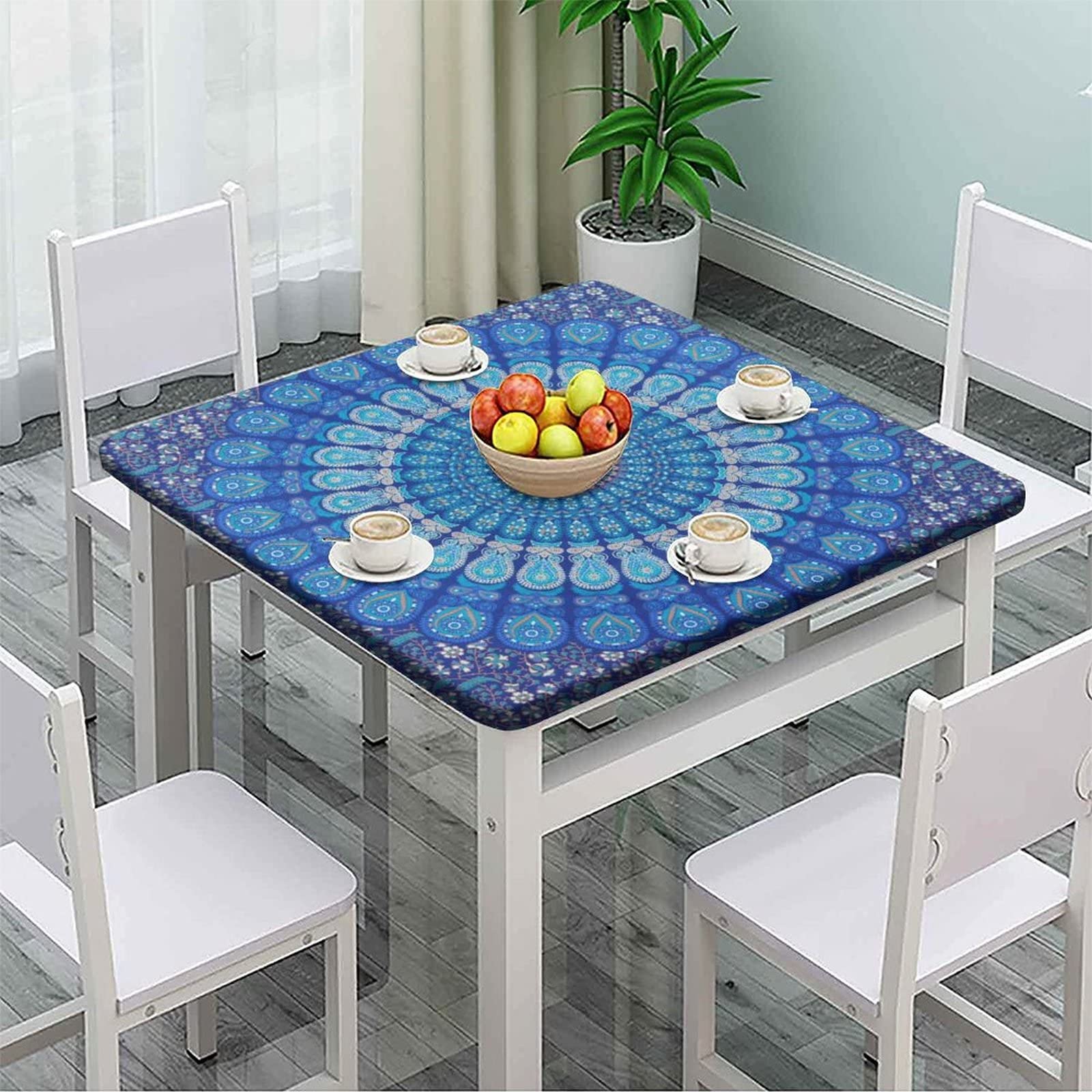 Miles Kimball Marbled Vinyl Elasticized Table Cover 45