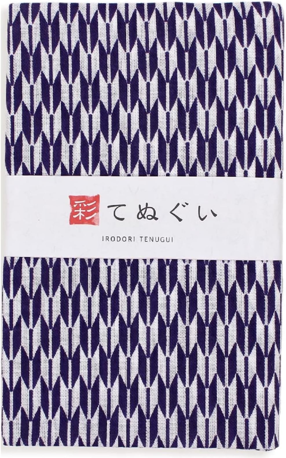 irodori Japanese Traditional Towel Tenugui Arrow Feather (Small) 12.99 x 34.64 in with Iroha (English Manual)