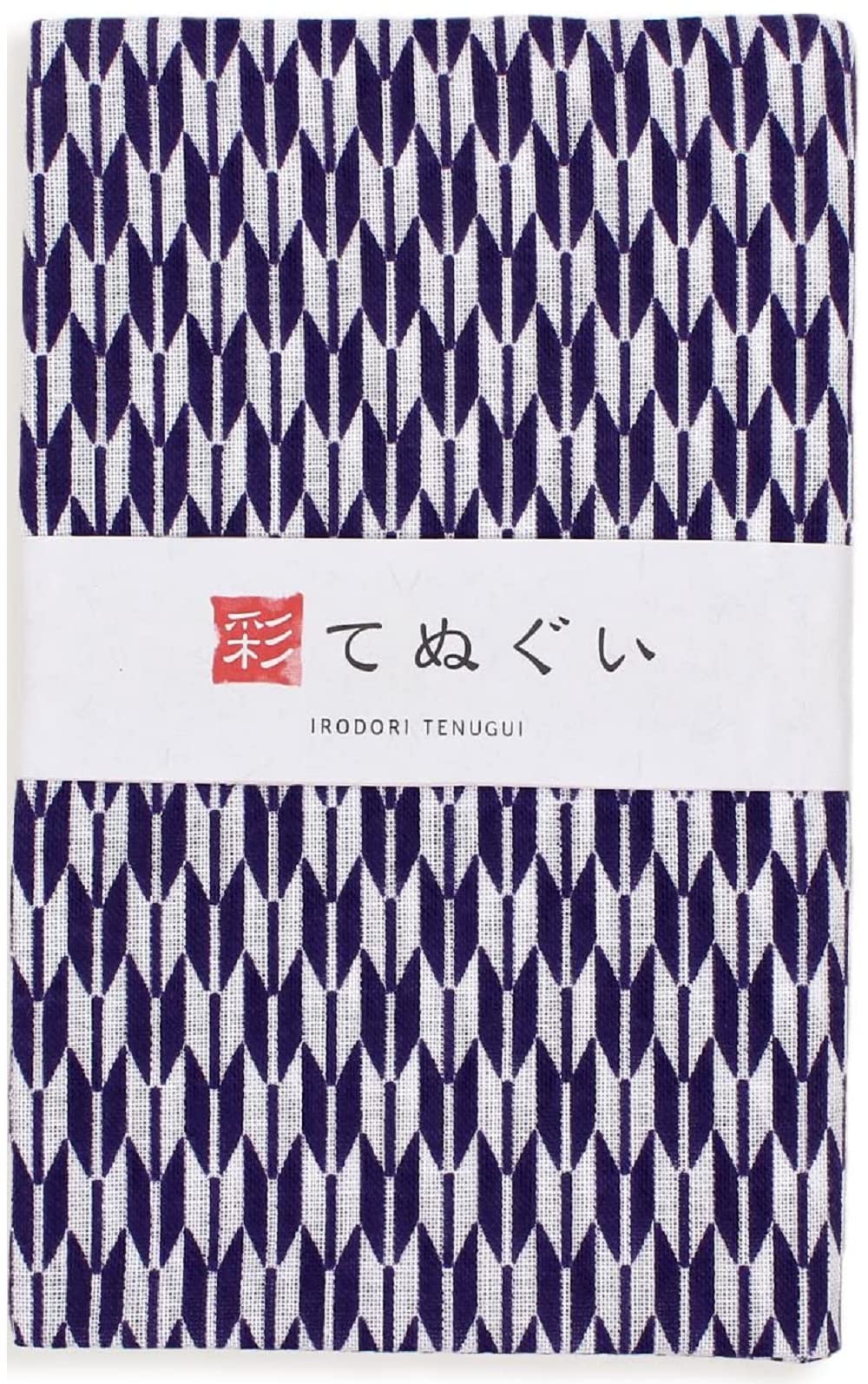 irodori Japanese Traditional Towel Tenugui Arrow Feather (Small) 12.99 x 34.64 in with Iroha (English Manual)