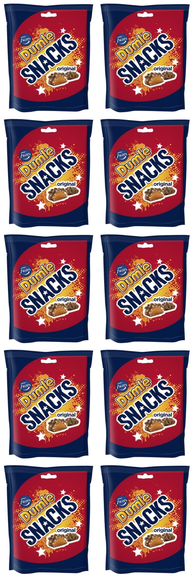 Fazer Dumle Snacks Chocolate 10 Packungen von 100 g 35 Unzen