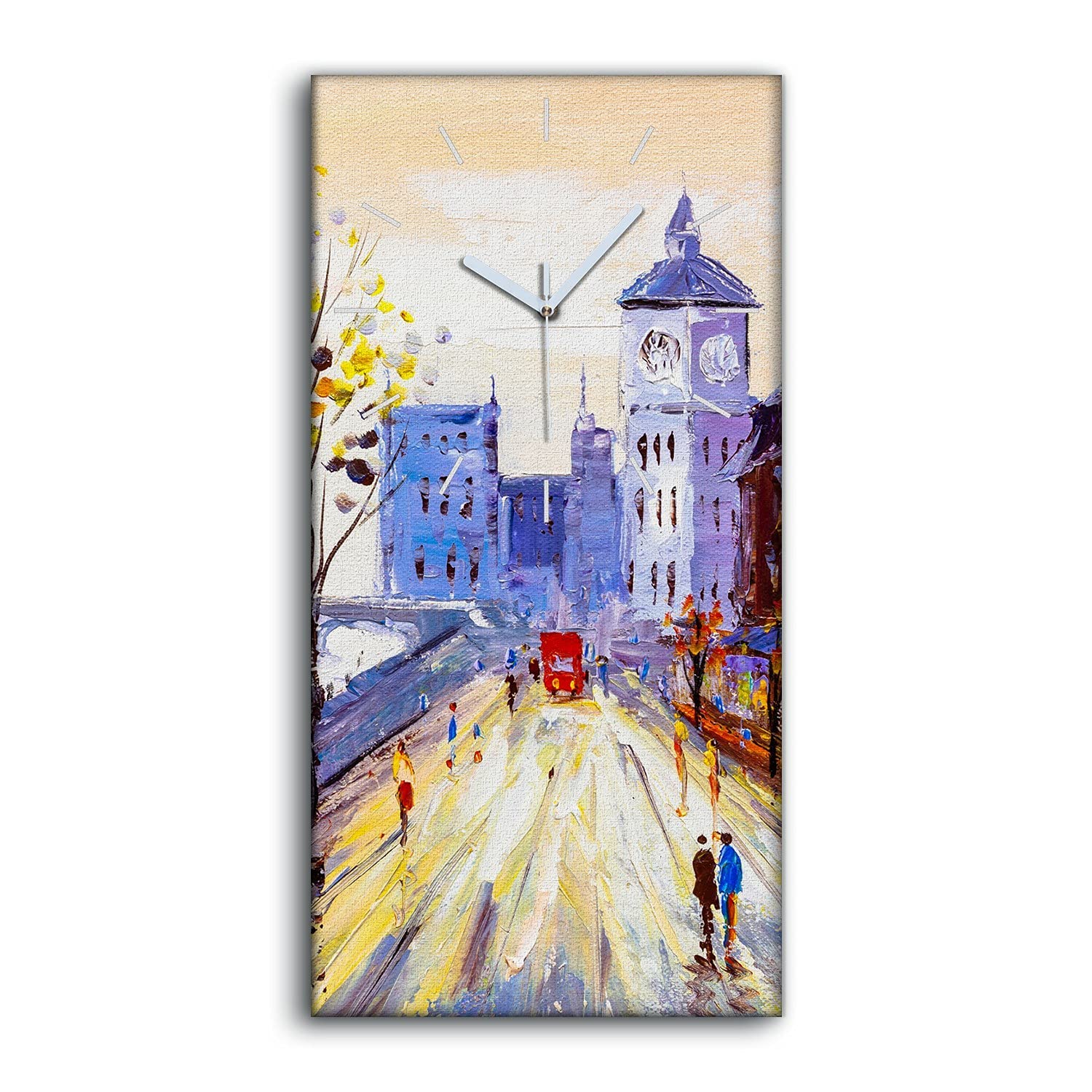 Horloge sur Toile Décoration Art Mural Paysage London Street