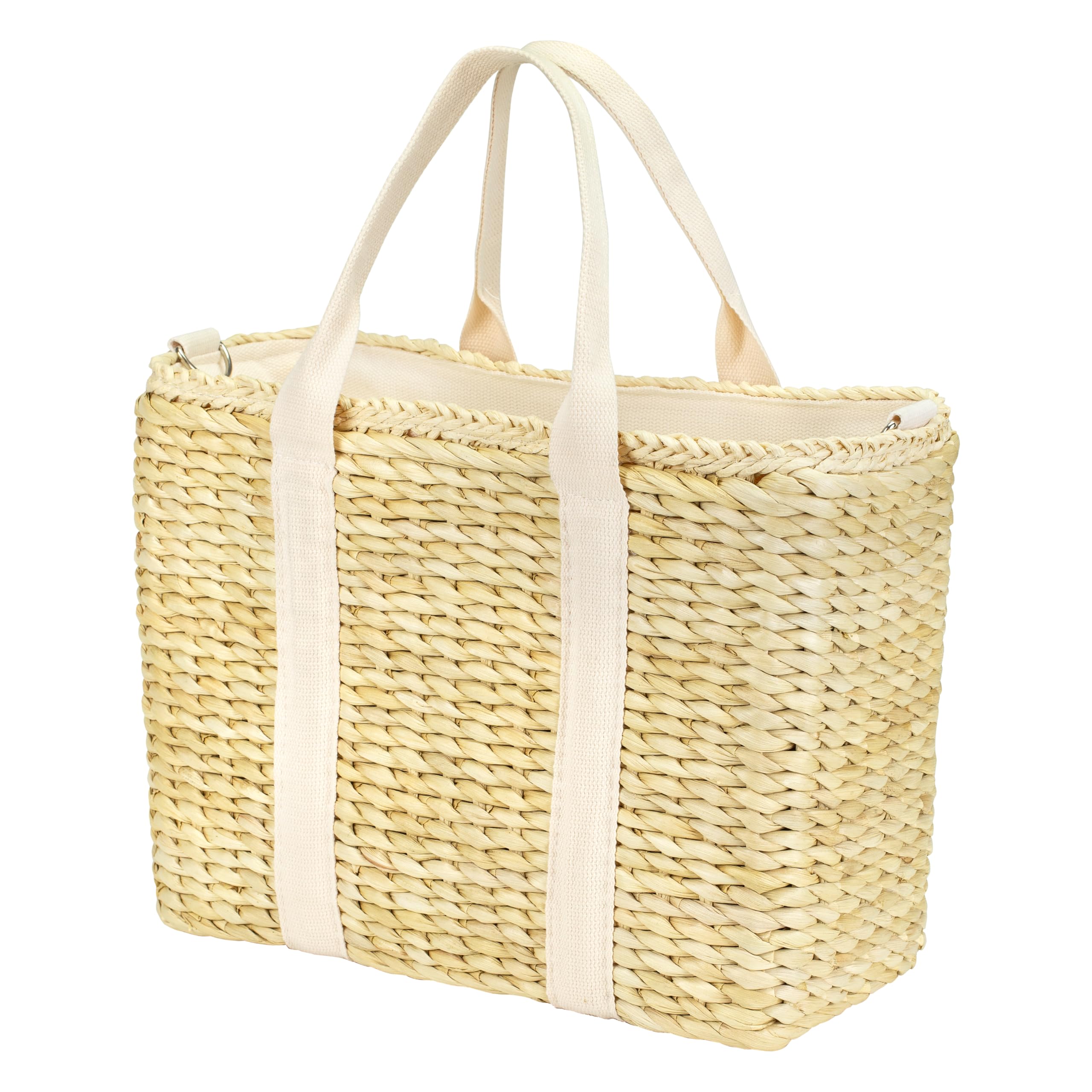 Insulated Beach Cooler Bag, Leak Proof, Premium Quality Corn Husk, Beach Bag, Pool Bag, Tote Bag, Straw, Rattan, Gifts for Women, Picnic Basket, Wedding Gifts, Lunch
