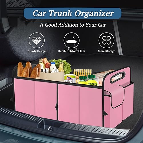Miniatura 3 de Organizador de maletero, organizador plegable e impermeable de múltiples compartimentos para SUV y sedanes, almacenamiento de automóvil con asas