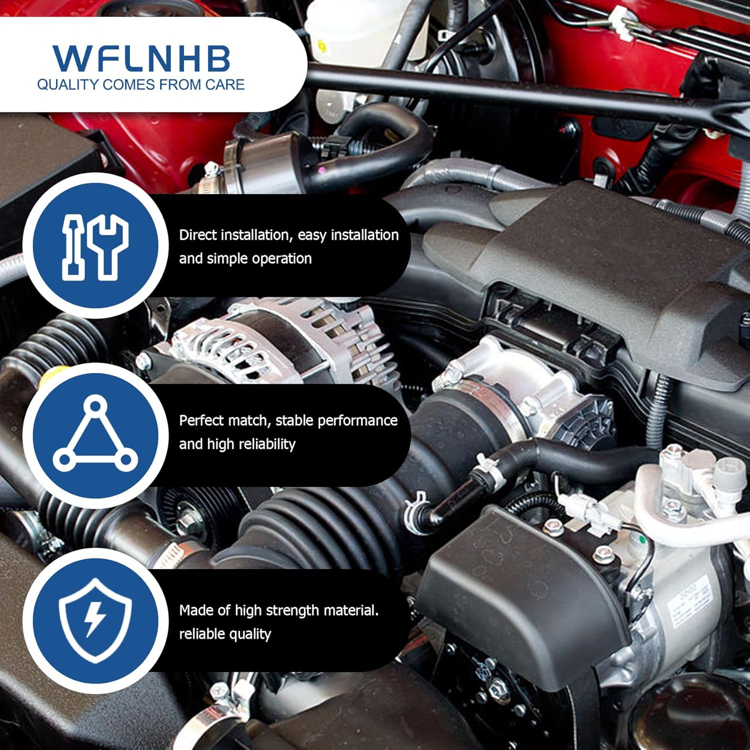 WFLNHB Left and Right Air Intake Hose Replacement for Mercedes-Benz S550 S63 AMG 4.6L 5.5L 2014-2017 2780904982 2780905082