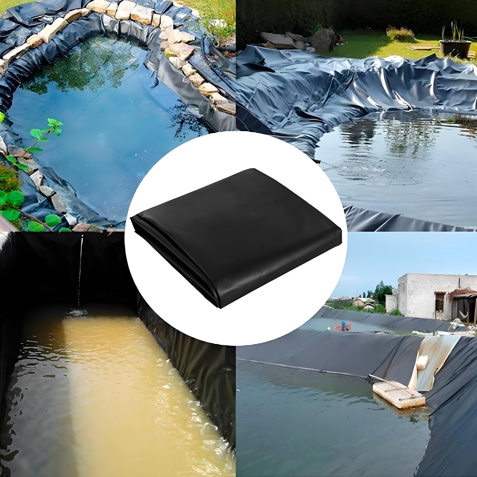 AGSYFFD 3X 2 m para estanques de Piscina, lámina de PVC Resistencia a los Rayos UV y a la Intemperie, Utilizada para la construcción de estanques, Piscina de jardín