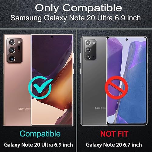 Miniatura 2 de Funda para Galaxy Note 20 Ultra, con protector de pantalla de TPU flexible autorreparable 2 unidades y cubierta de cámara deslizante, soporte de