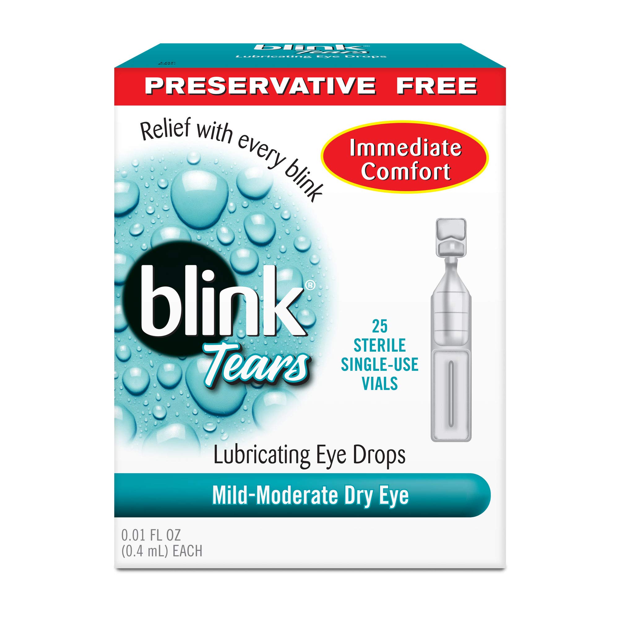 blink Tears Lubricating Eye Drops Mild-Moderate Dry Eye 25 Each