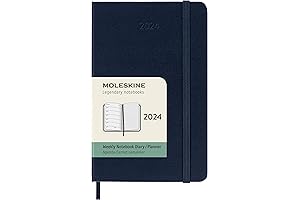 Moleskine Weekly Planner 2024 for Tracking Books