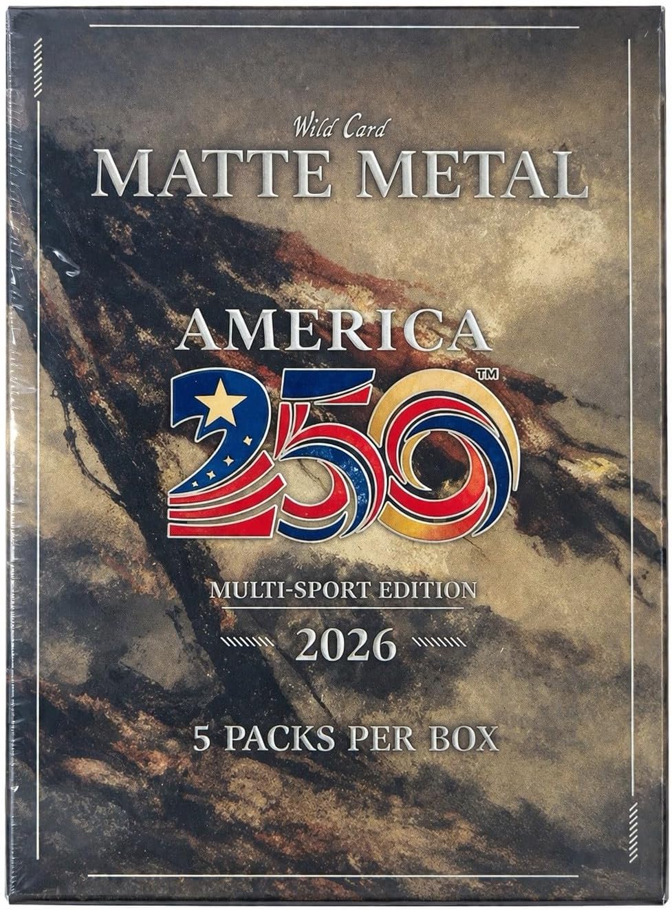 2026 Wild Card Matte Metal Multi-Sport America 250 Special Edition Trading Card Box (1-of-1 Pack OR Artist Proof Pack Per Box)