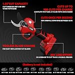 Poignées électriques pour Milwaukee M18 Pile, Poignées de taille sans fil portable avec LCD Affichage et SK5 Lames, 0,8-1,2 pouces Diamètre de coupe réglable pour tailler