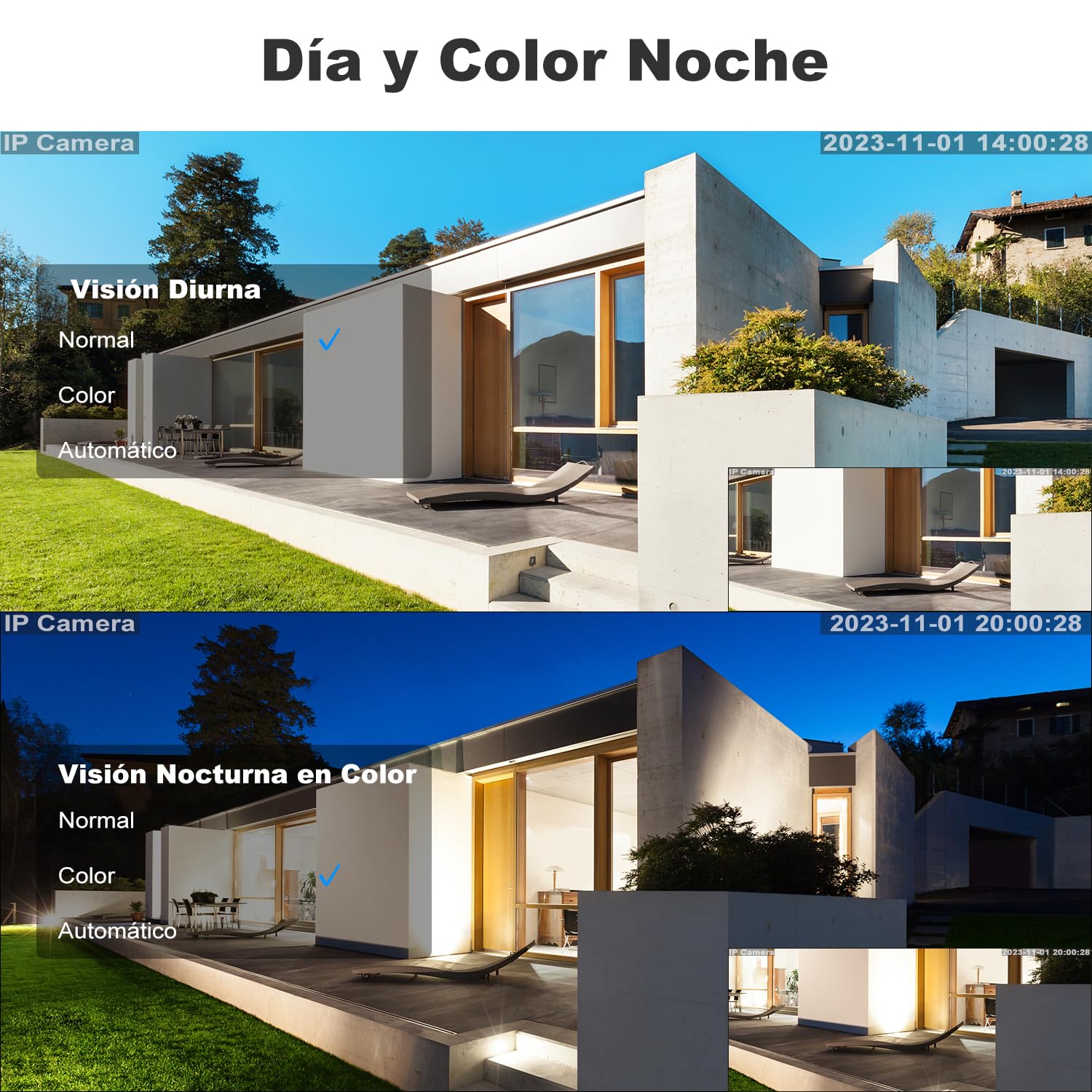 GENBOLT PTZ Cámara Vigilancia WiFi Exterior Doble Lente | 2,4/5GHz, PoE, Grabación 24/7, CCTV Domicilio del Hogar, Visión Nocturna Color, Seguimiento Auto, Detección Humana