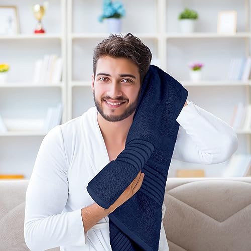 Vista 94 de Utopia Towels - Juego de toallas de baño 100 % de algodón hilado en anillo de 600 GSM, secado rápido, muy absorbentes, livianas, para baños