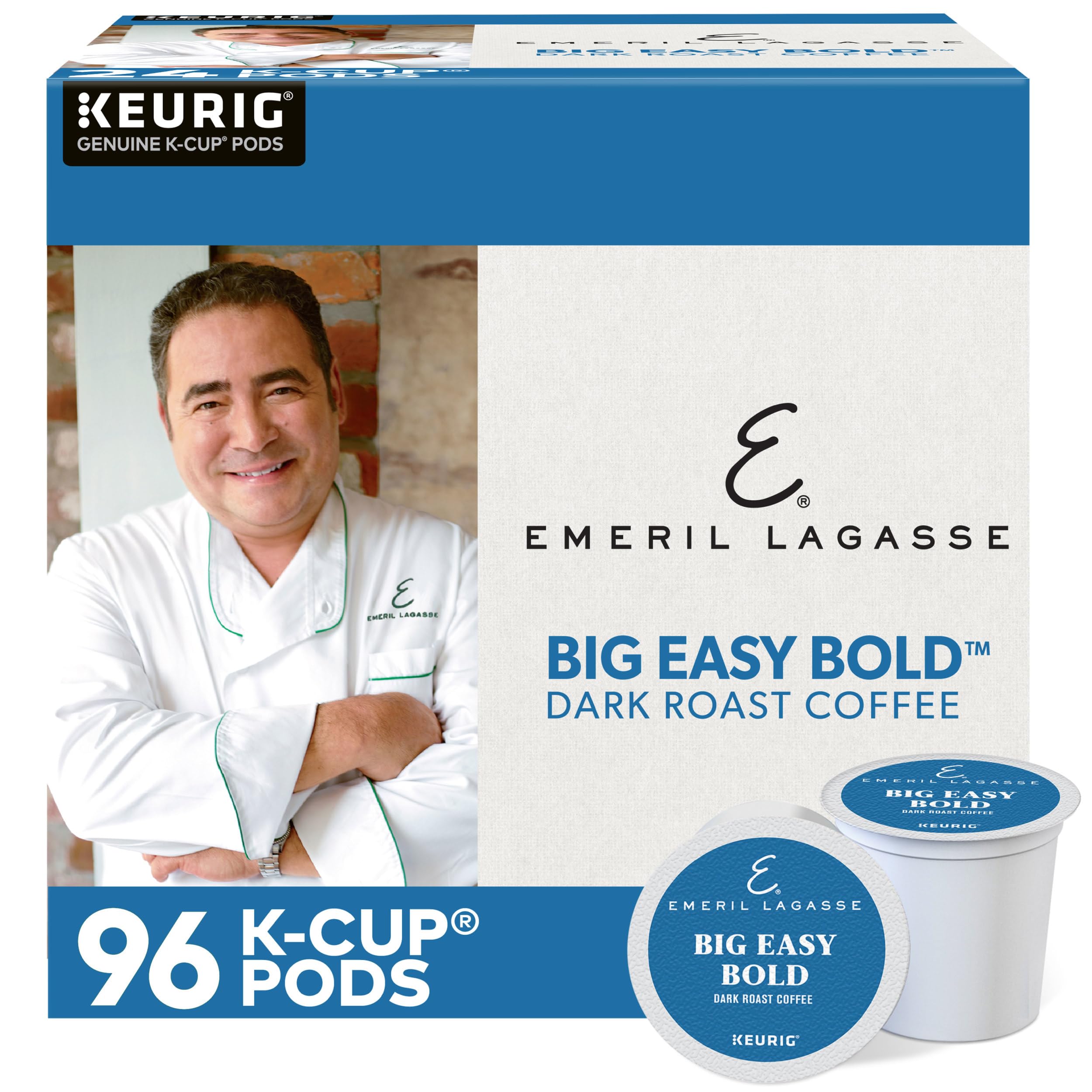 Emeril Big Easy Bold Coffee, Keurig Single-Serve K-Cup Pods, Dark Roast Coffee, 96 Count