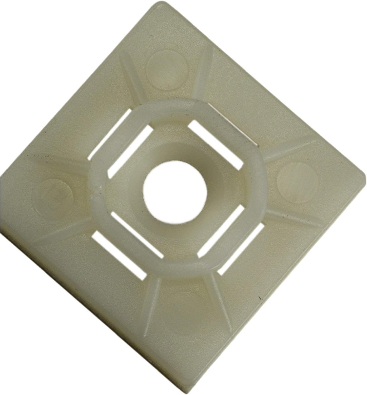Hard-to-Find Fastener 014973167257 18 lb. Tensile Cable Tie Mounting Bases, 1", Piece-100