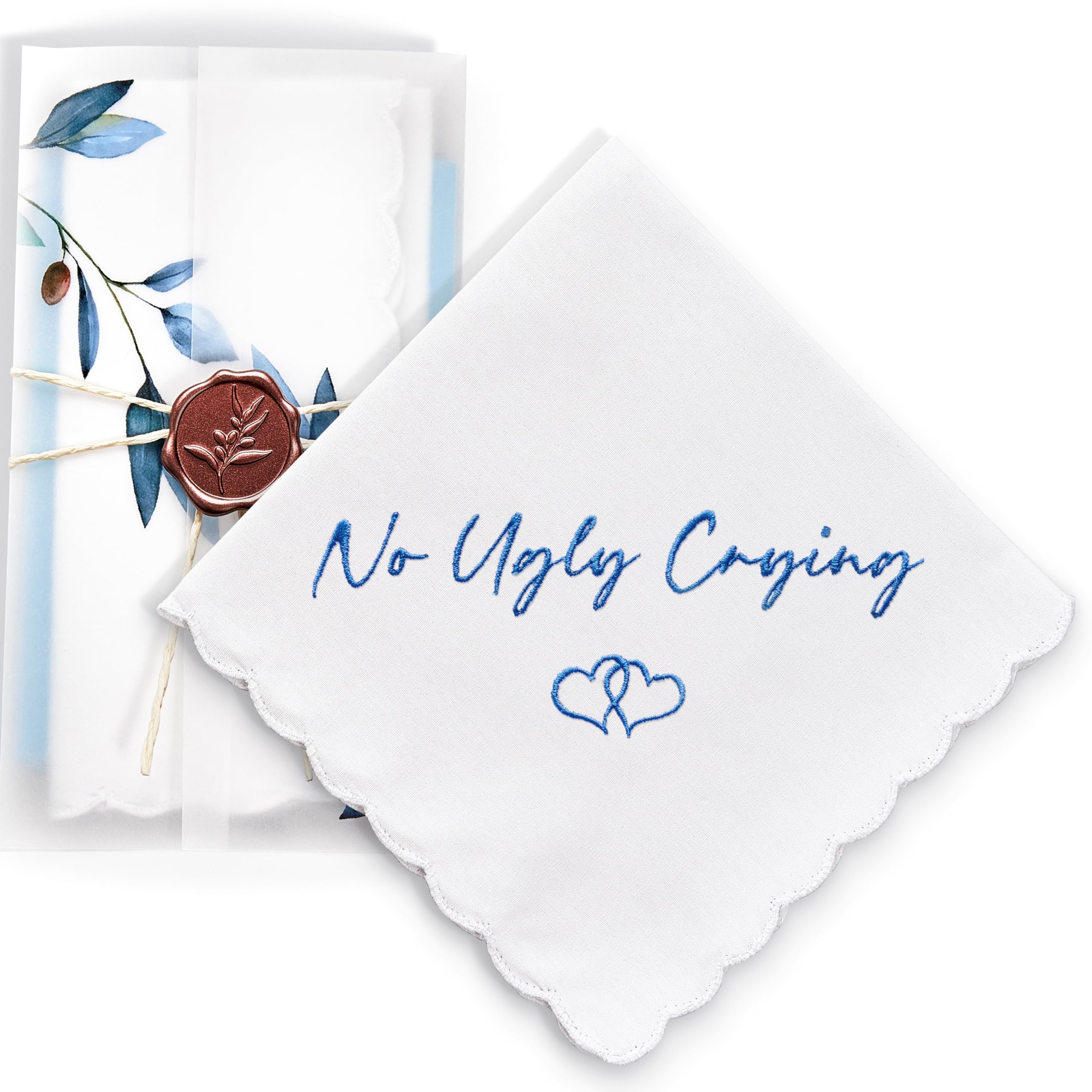 Wedding Handkerchief, Something Blue for Bride, Mother of the Bride Gifts
