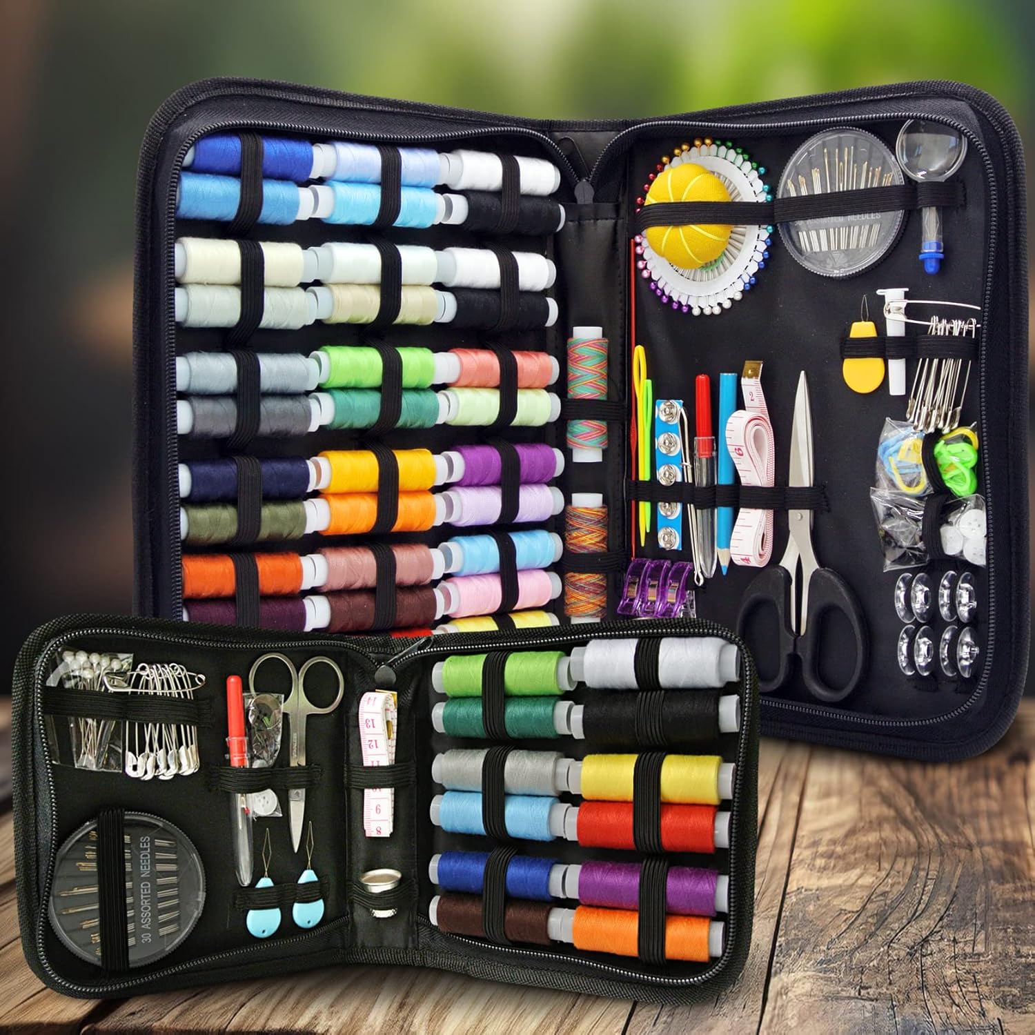 VelloStar Small and Large Portable Sewing Kits Bundle - All The Essential Sewing Supplies and Accessories for Your Clothing Repairs