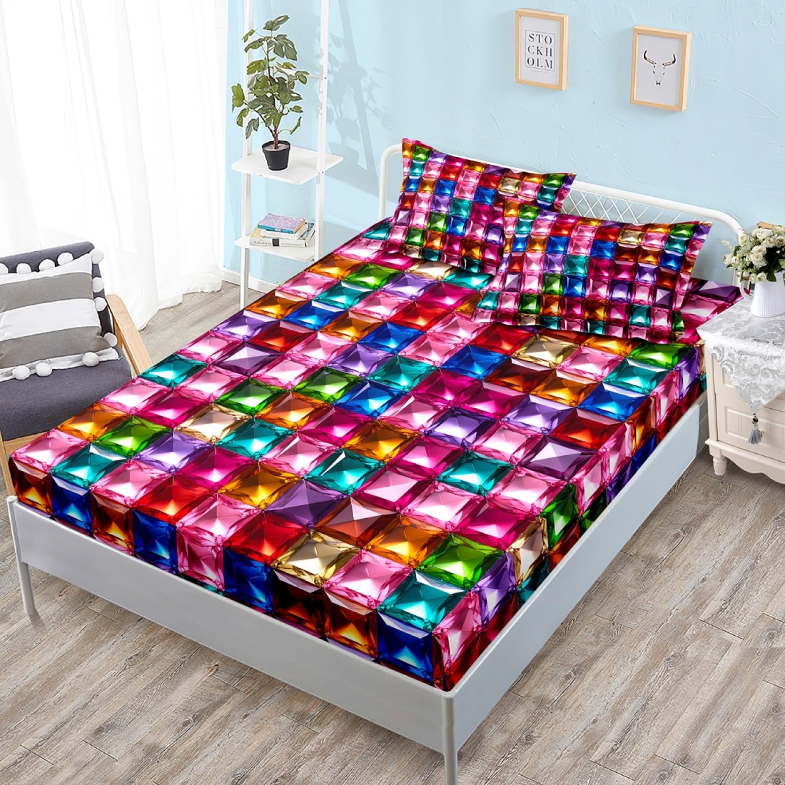 King Size Fitted Sheets Deep Fitted King Size Sheet Bedsheet 30cm Deep