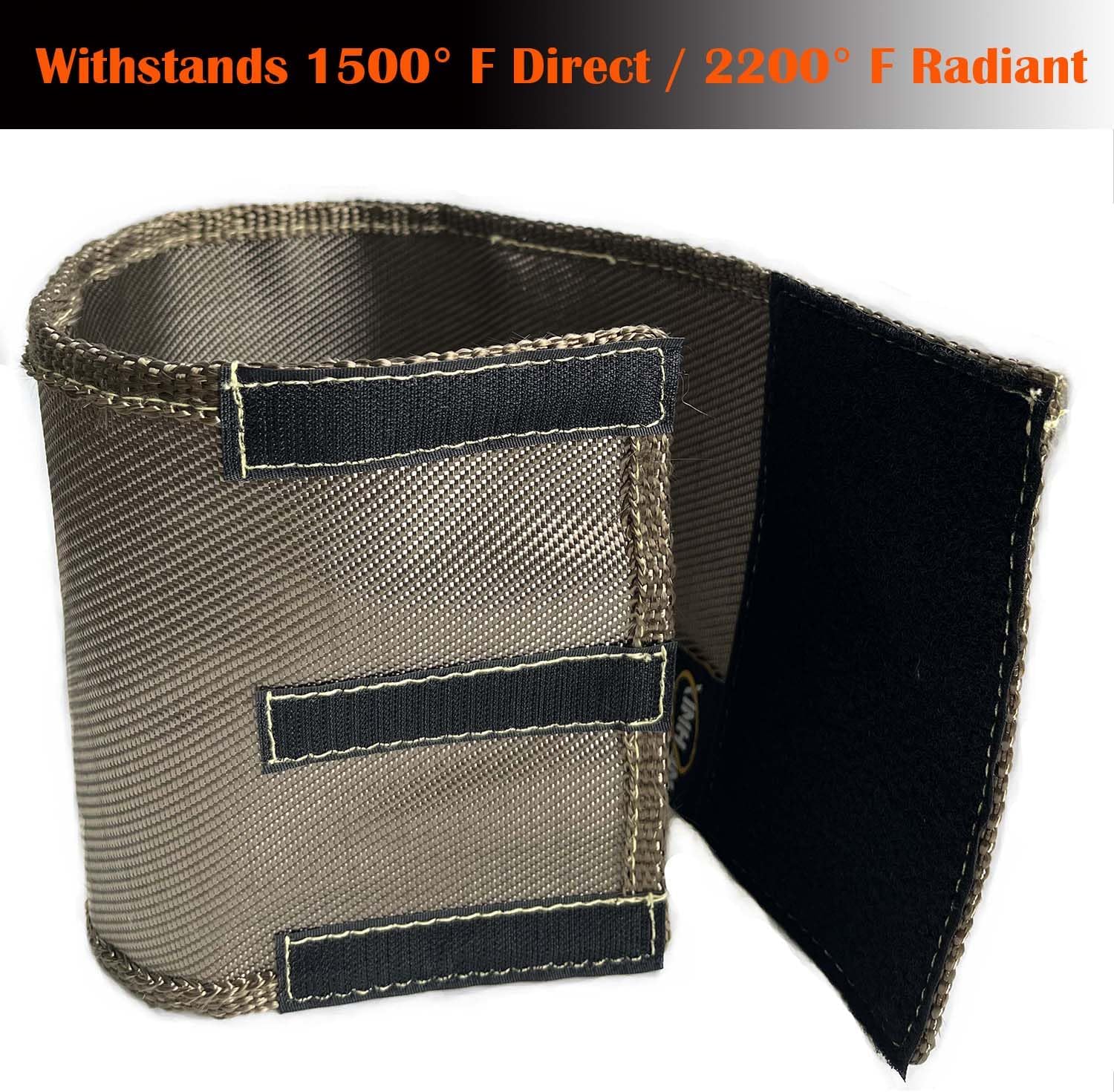 Titanium Fiber Heat Shielding Universal Starter Heat Shield 7 X 24in and 5.5 x 17in Wrap Self Attaching (7 in x 24 in)